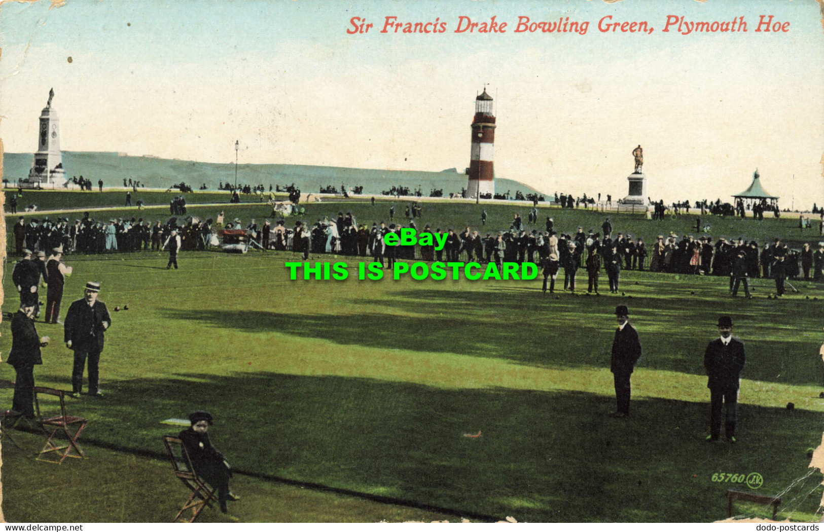 R603011 Plymouth Hoe. Sir Francis Drake Bowling Green. Valentines Series. 1912 - Monde