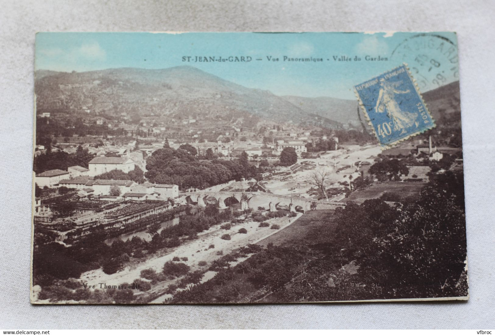 Cpa 1929, Saint Jean Du Gard, Vue Panoramique, Vallée Du Gardon, Gard 30 - Saint-Jean-du-Gard
