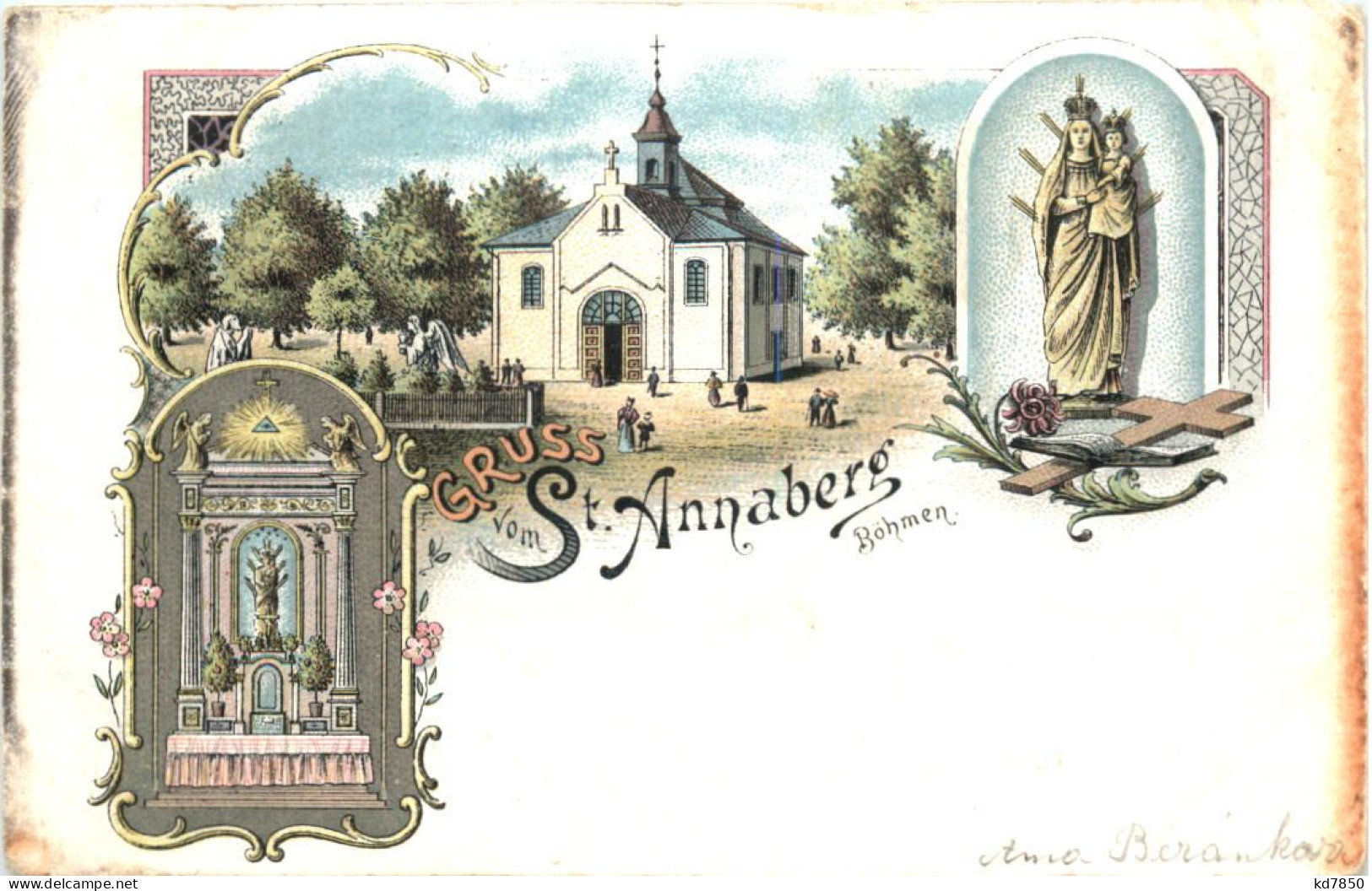 Gruss Vom St. Annaberg In Böhmen - Litho - Böhmen Und Mähren
