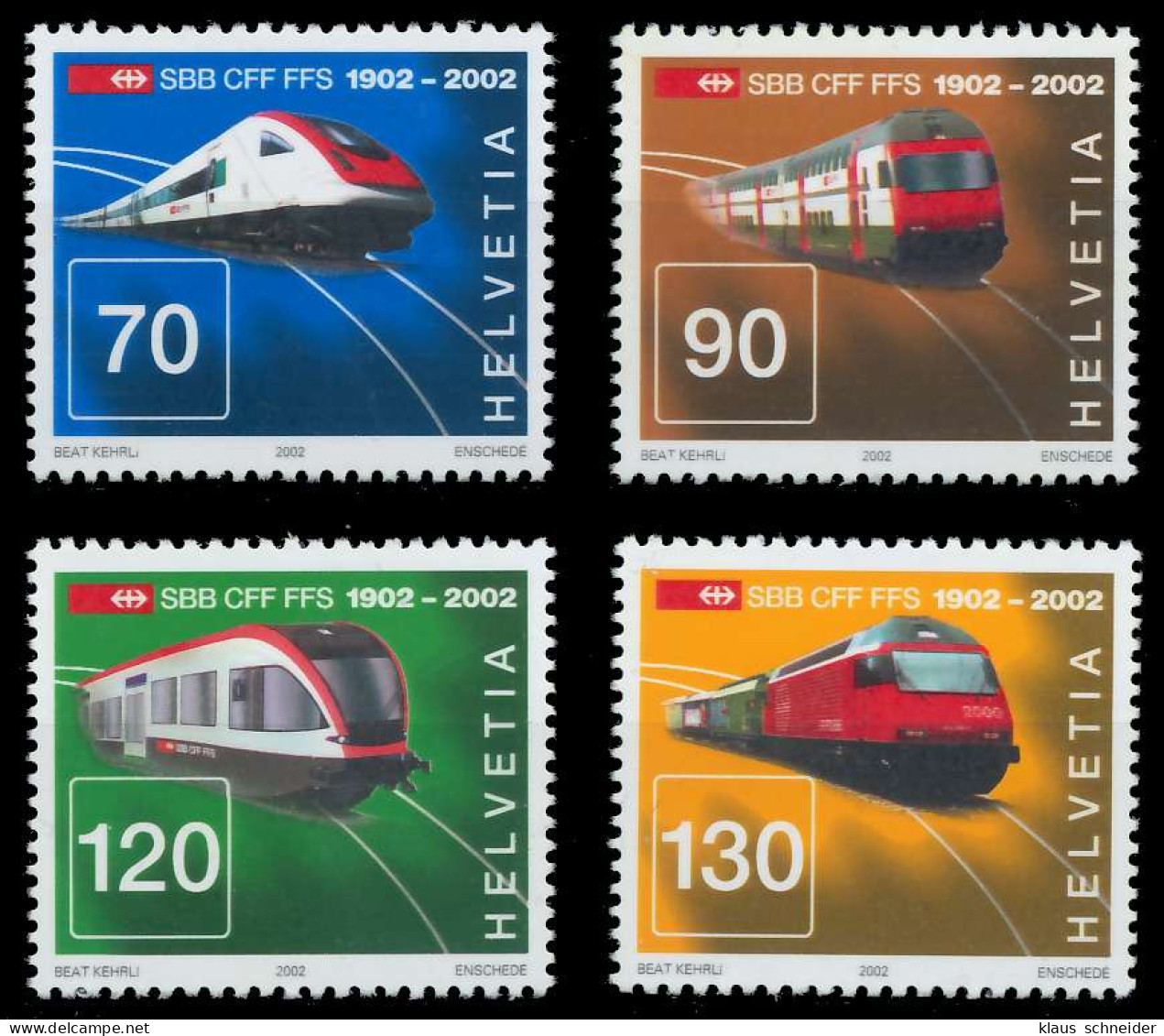 SCHWEIZ 2002 Nr 1778-1781 Postfrisch X64BF3E - Ungebraucht