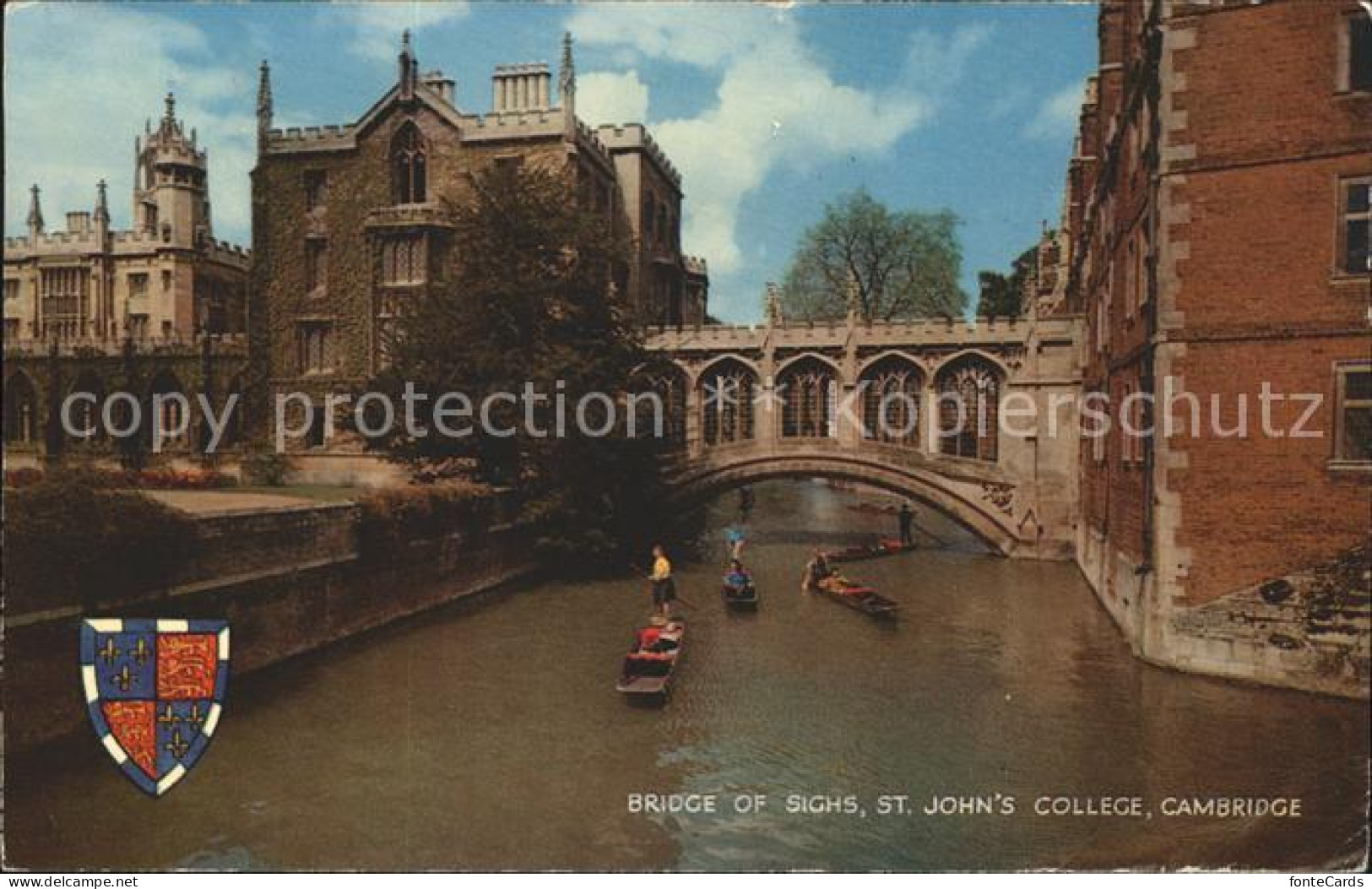 11750748 Cambridge Cambridgeshire Bridge Of Sighs St Johns College Wappen Cambri - Andere & Zonder Classificatie