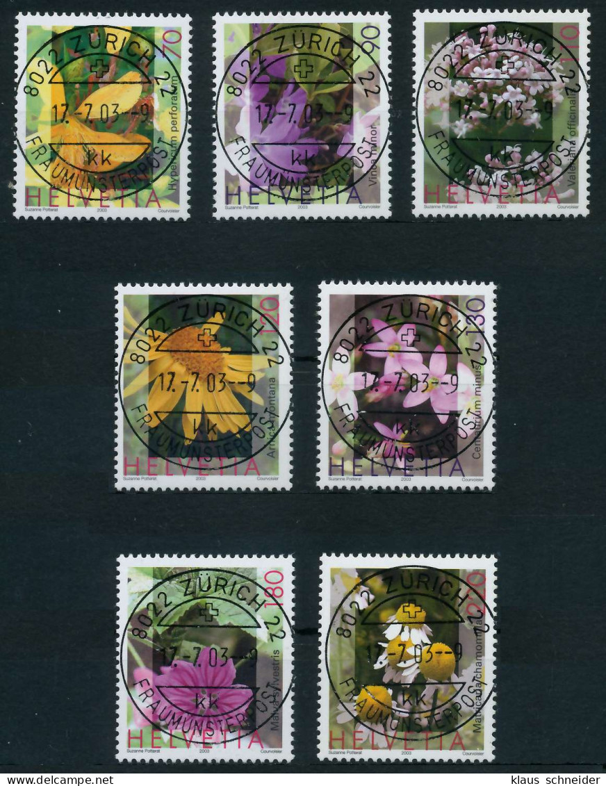 SCHWEIZ 2003 Nr 1820-1826 Zentrisch Gestempelt X64C30E - Used Stamps