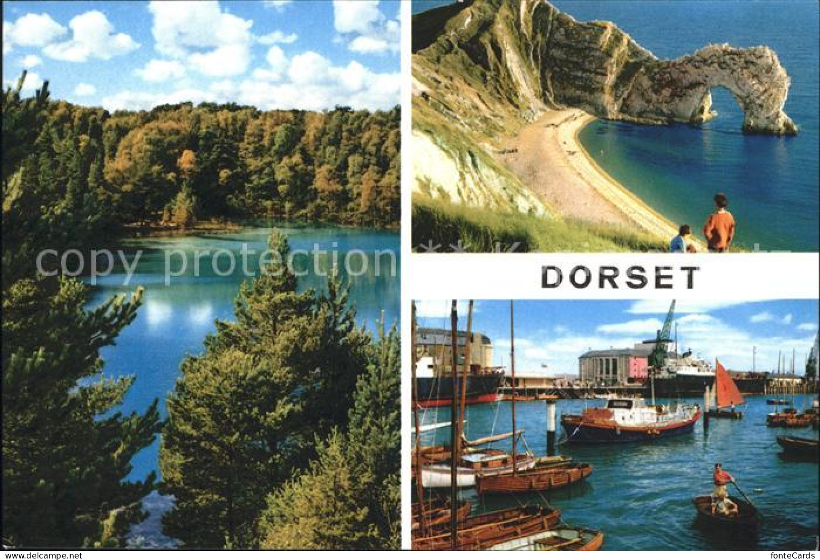 11750690 Weymouth Dorset Blue Pool Durdle Door Beach Harbour Weymouth And Portla - Sonstige & Ohne Zuordnung