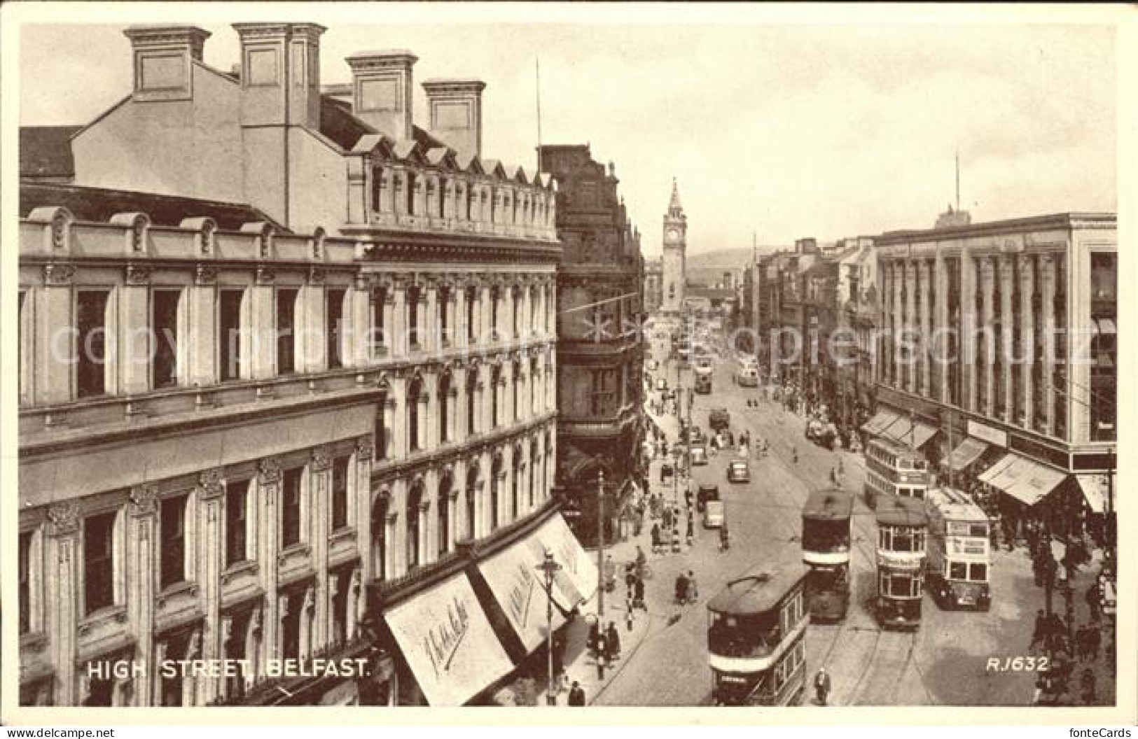 11750666 Belfast High Street Doppeldeckerbus Valentine's Post Card Belfast - Altri & Non Classificati