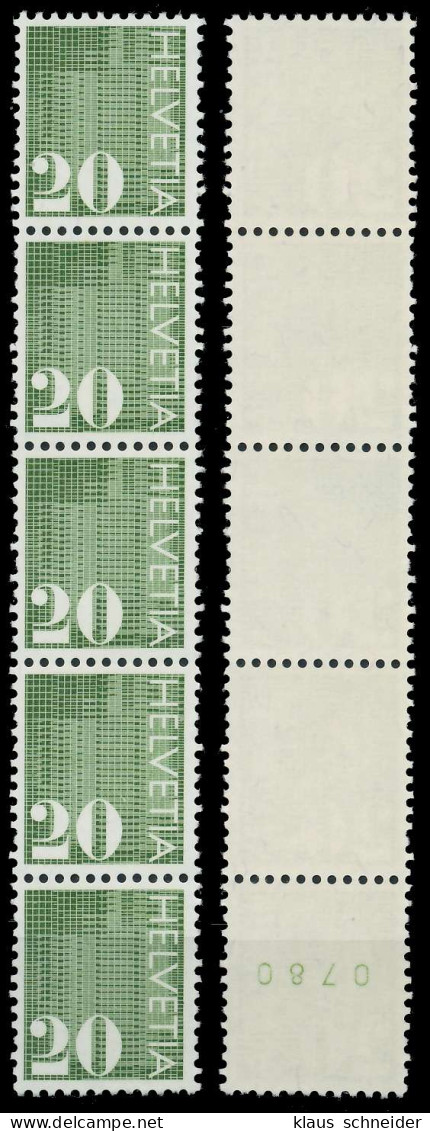 SCHWEIZ ROLLENMARKEN Nr 934yaRII Postfrisch 5ER STR X6795BA - Coil Stamps