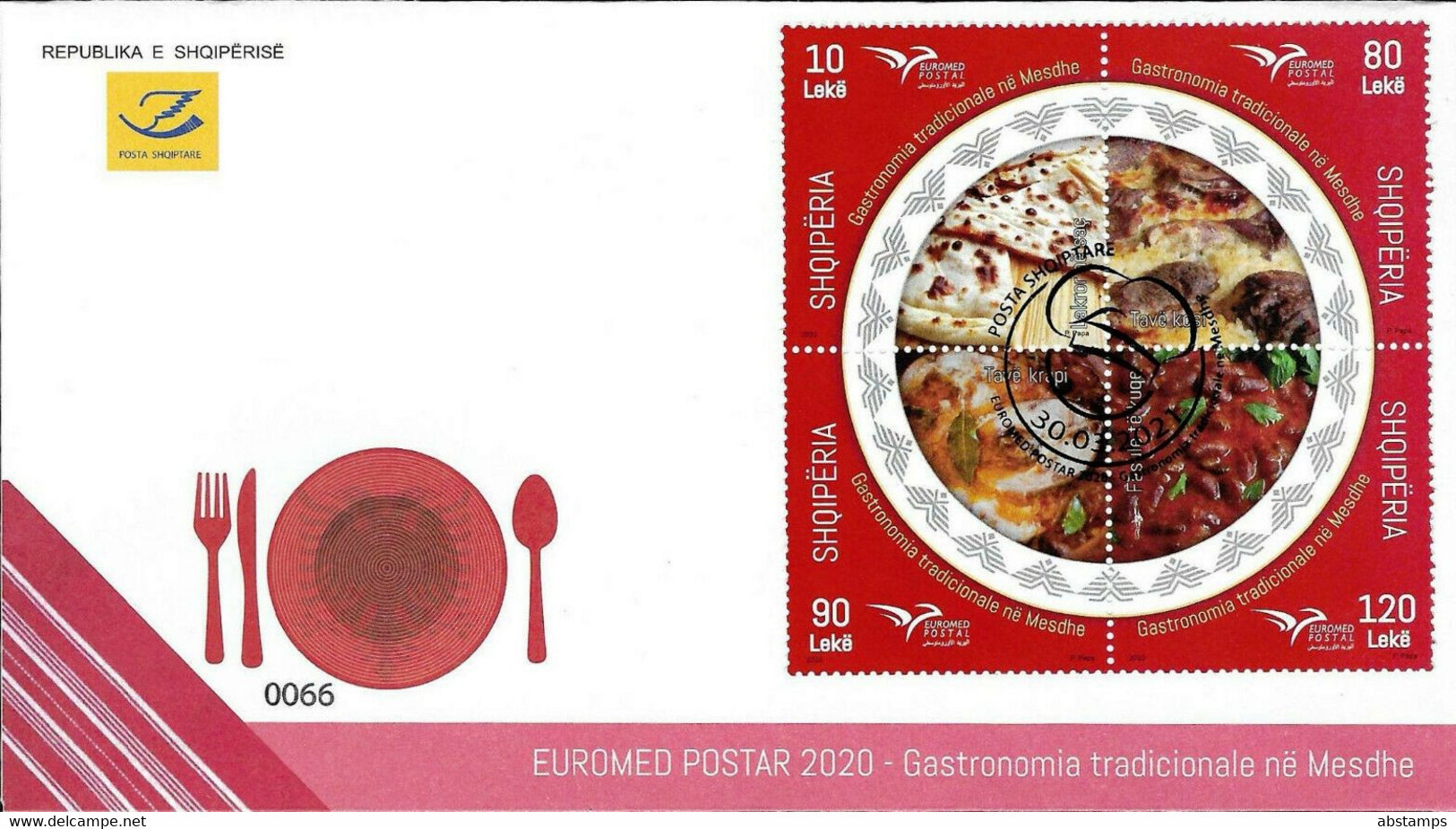 Albania Stamps 2020. Euromed Postal: Gastronomy In The Mediterranean. FDC MNH - Albania