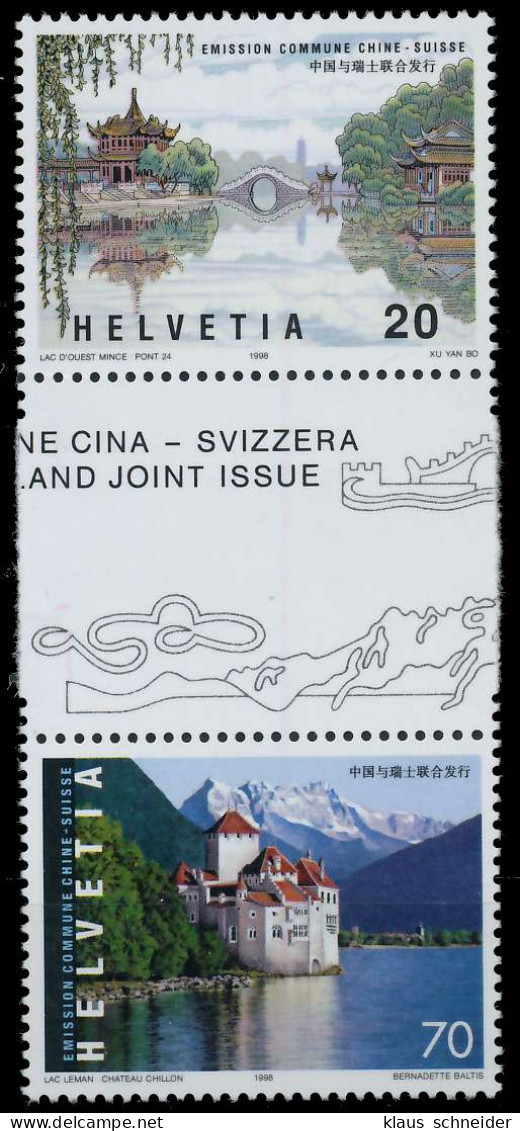 SCHWEIZ 1998 Nr 1667 68-ZS1 Postfrisch ZW-STEG PAAR X683E6E - Unused Stamps