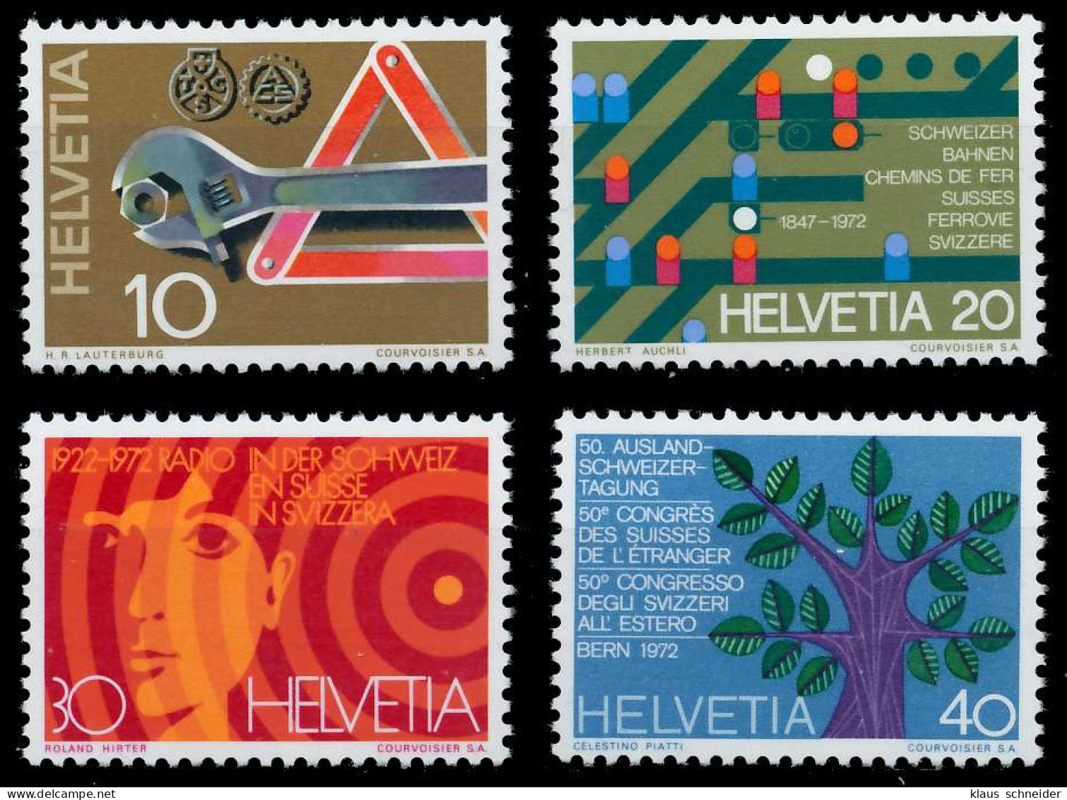 SCHWEIZ 1972 Nr 964-967 Postfrisch S2D4346 - Unused Stamps