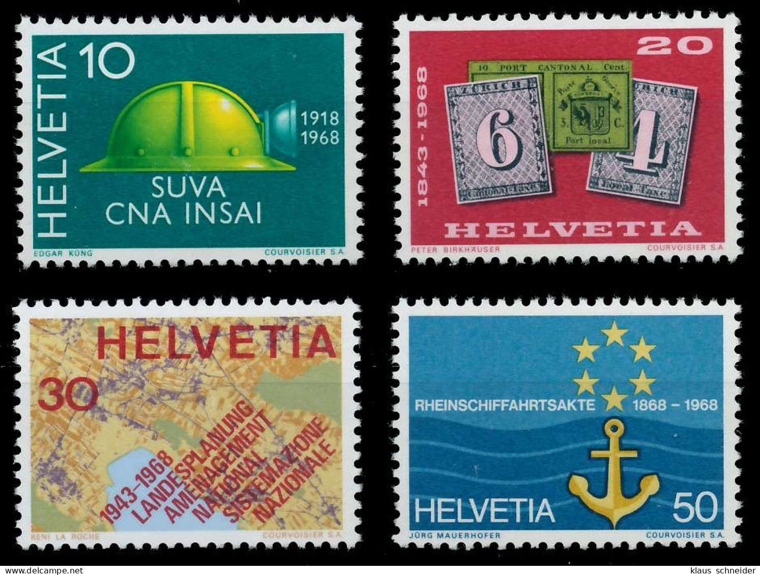 SCHWEIZ 1968 Nr 887-890 Postfrisch S2D43F2 - Unused Stamps