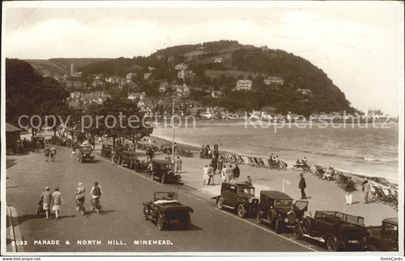 11750528 Minehead West Somerset Parade And North Hill Beach Sologlaze Series
 W - Other & Unclassified