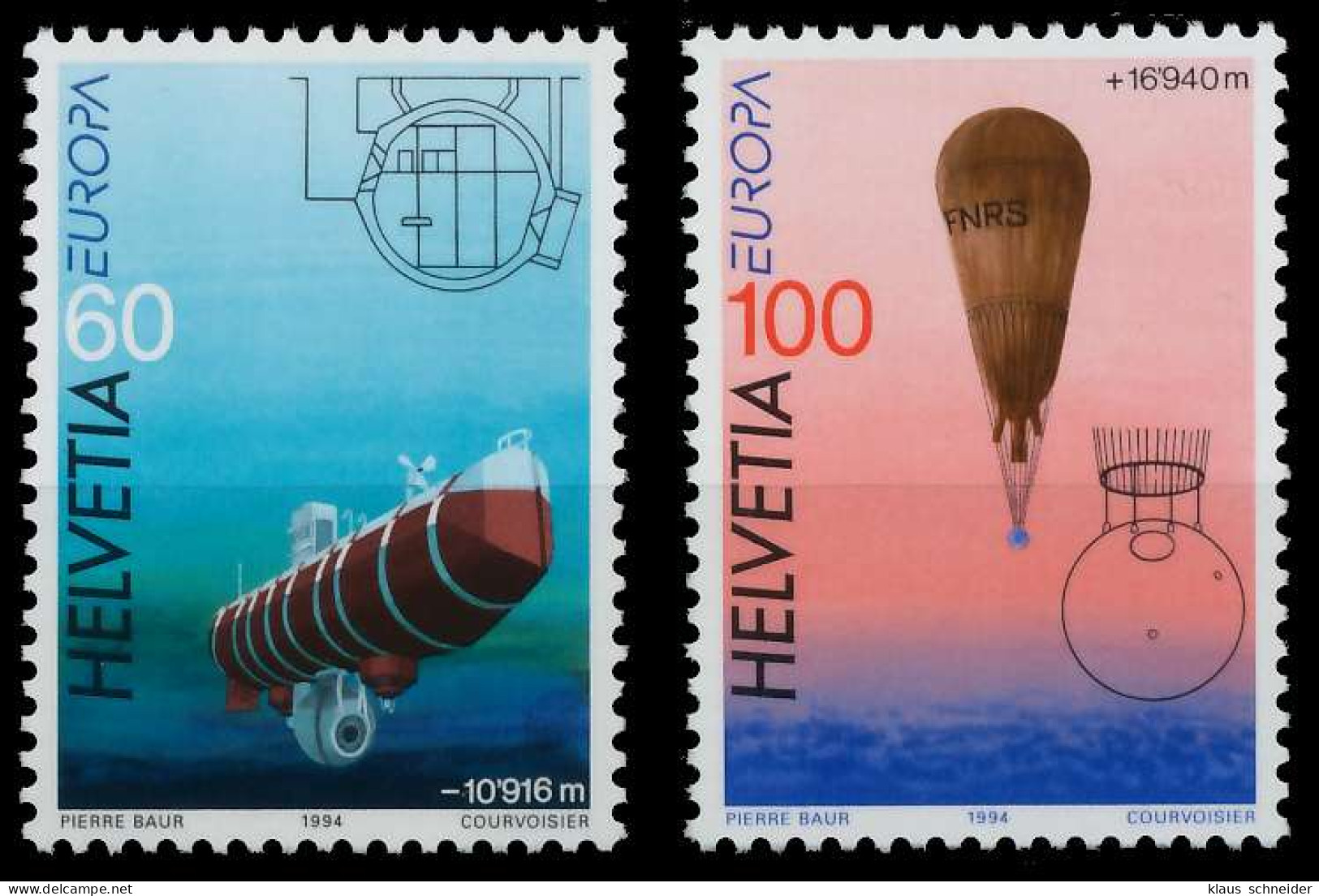 SCHWEIZ 1994 Nr 1525-1526 Postfrisch S2D9E7E - Unused Stamps