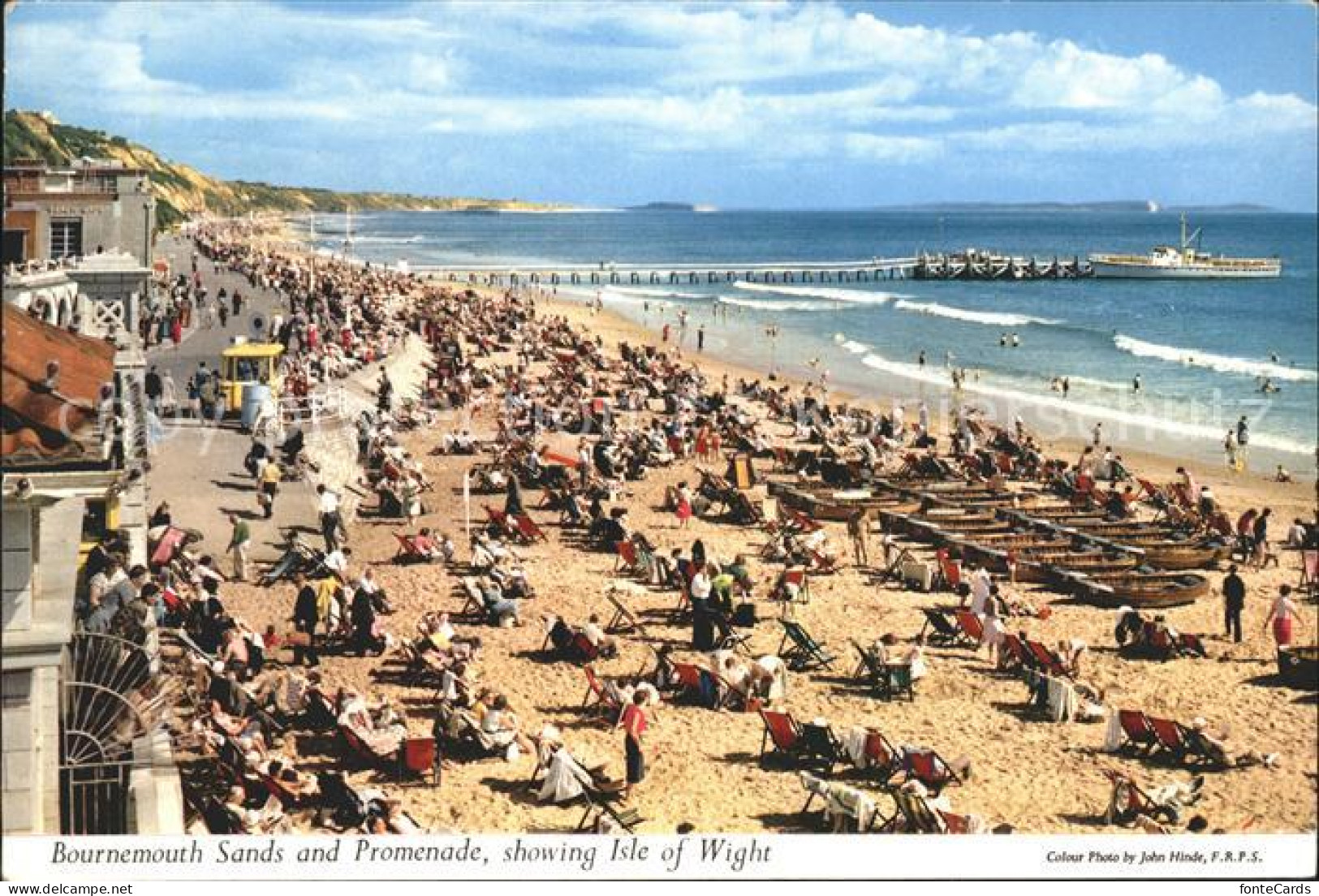 11750486 Bournemouth UK Sands And Promenade Beach Showing Isle Of Wight  - Altri & Non Classificati