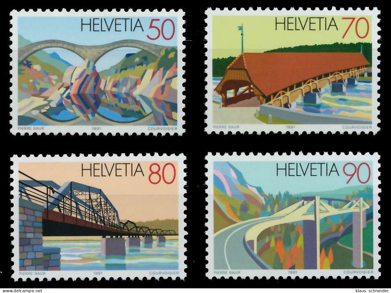 SCHWEIZ 1991 Nr 1450-1453 Postfrisch S2D9F3A - Unused Stamps