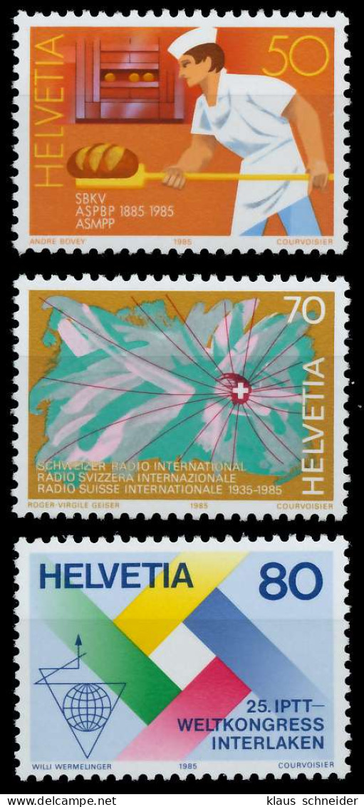 SCHWEIZ 1985 Nr 1301-1303 Postfrisch S2DA0E2 - Unused Stamps