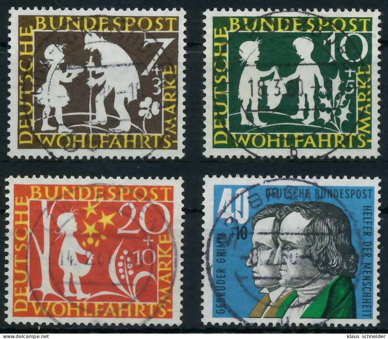 BRD BUND 1959 Nr 322-325 Zentrisch Gestempelt X69BAEE - Used Stamps