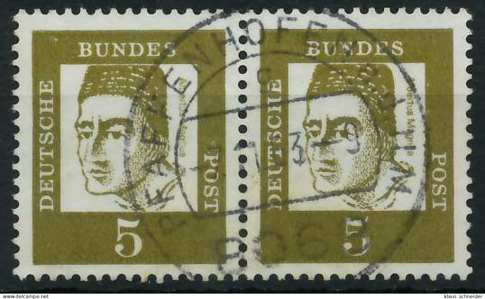 BRD BUND DS BED. DEUTSCHE Nr 347y Zentrisch Gestempelt WAAGR X6A32FE - Used Stamps