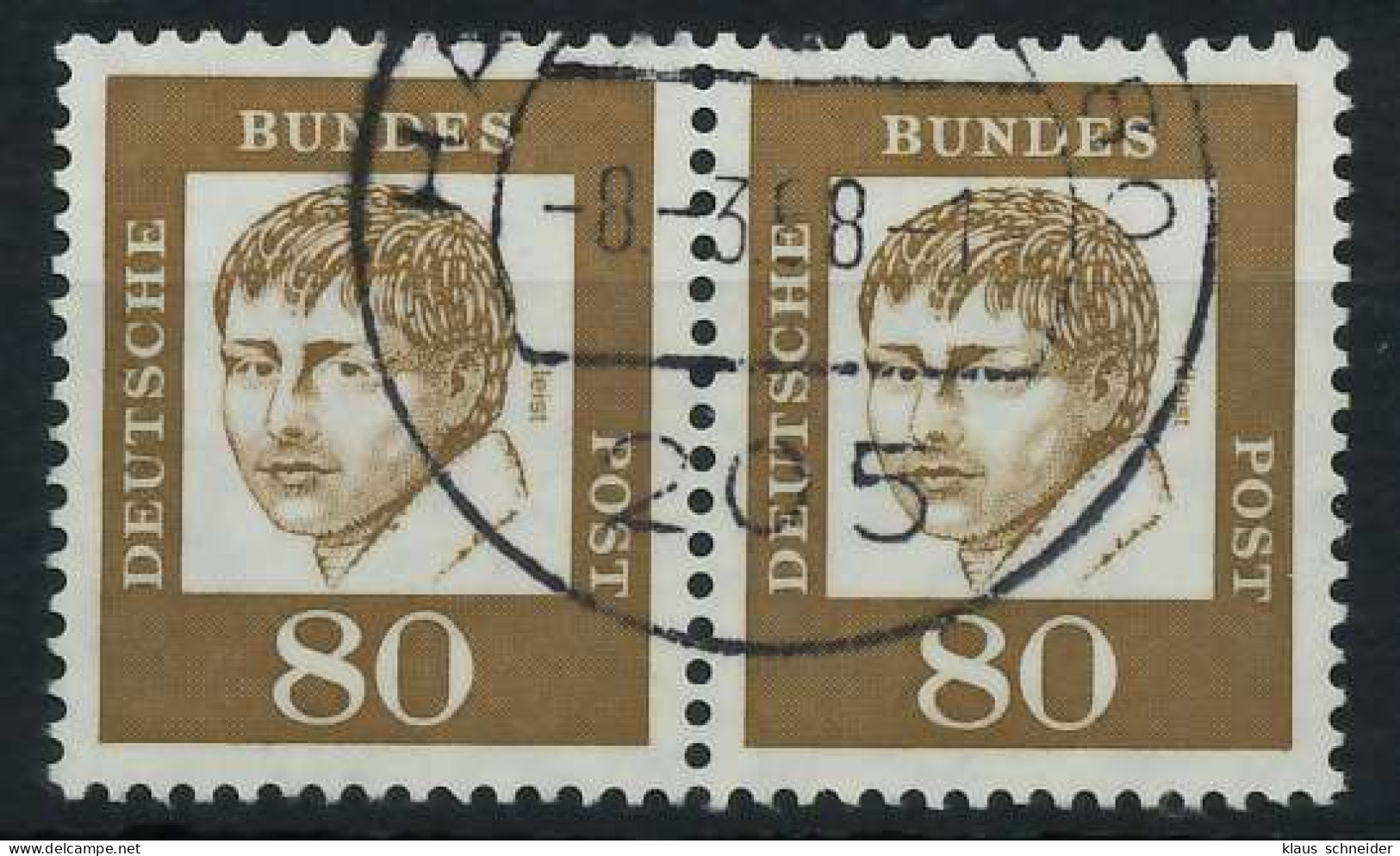 BRD BUND DS BED. DEUTSCHE Nr 359y Gestempelt WAAGR PAAR X6A3332 - Used Stamps