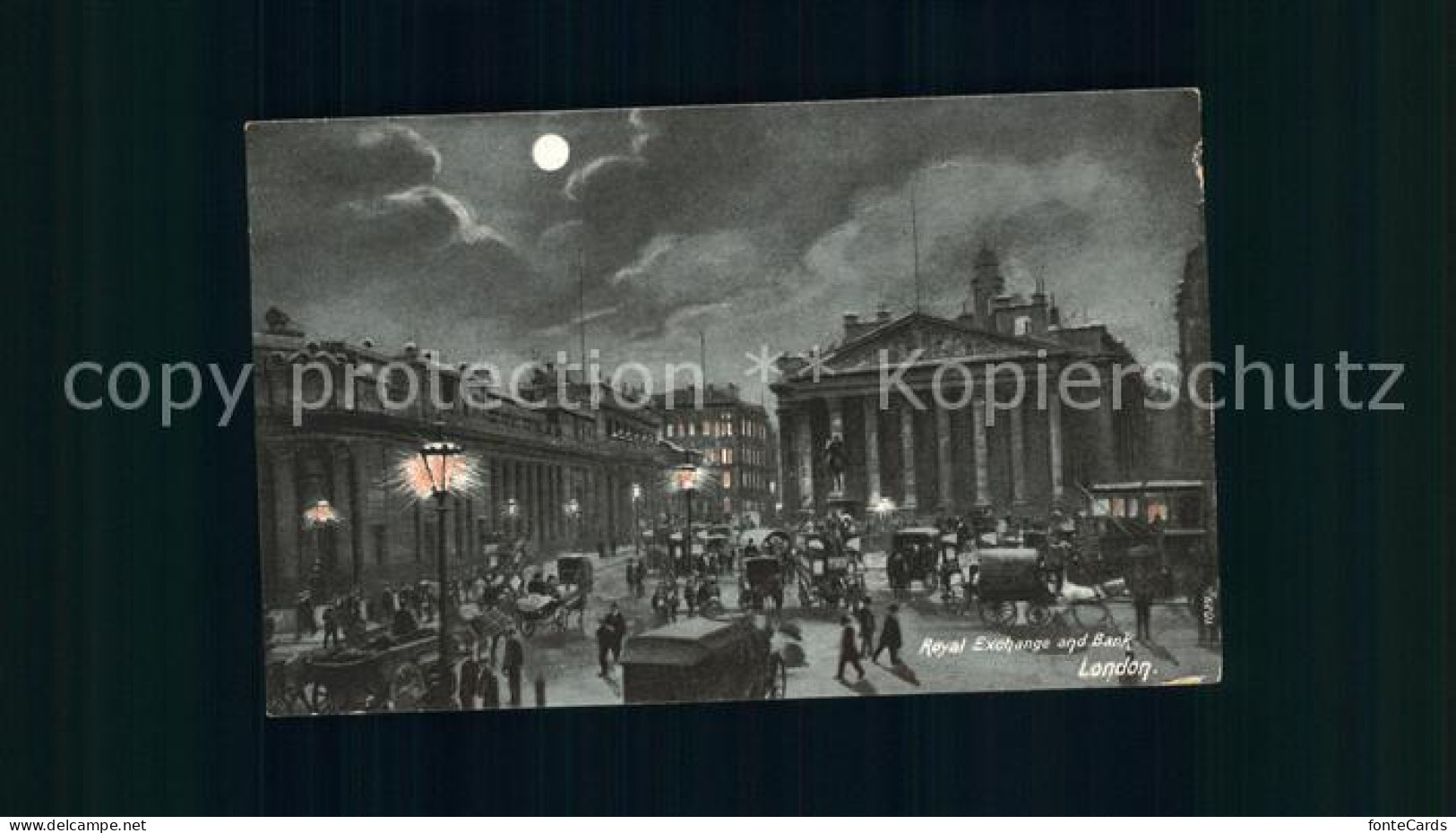 11750346 London Royal Exchange And Bank At Moonlight - Other & Unclassified