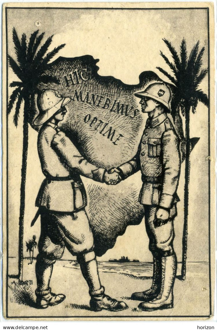 G.538  "HIC MANEBIMUS OPTIME" - Guerra D'Africa - 1942 - Illustrata A. Casati - Guerre 1939-45