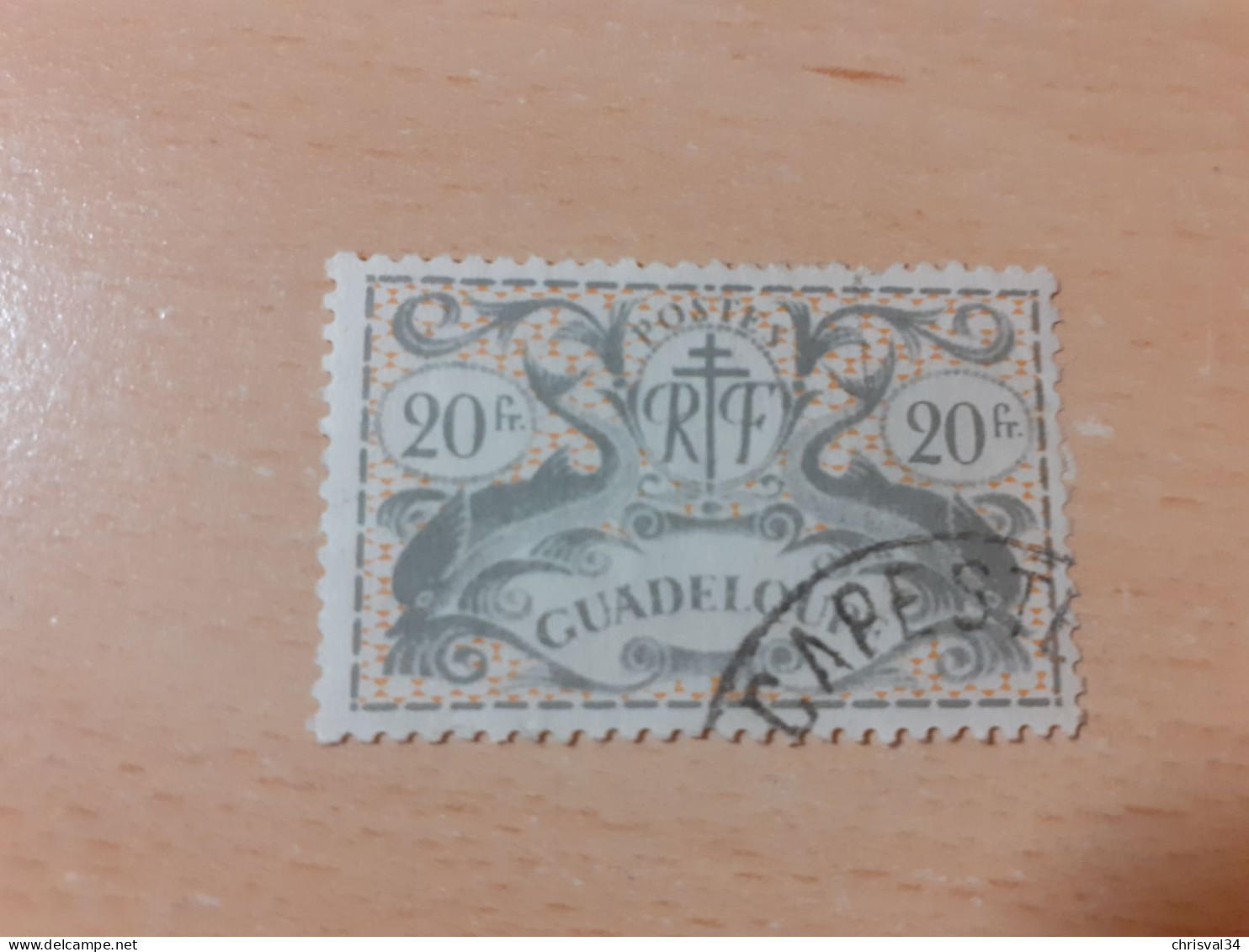 TIMBRE   GUADELOUPE       N  196    COTE  1,50   EUROS  OBLITERE - Gebruikt