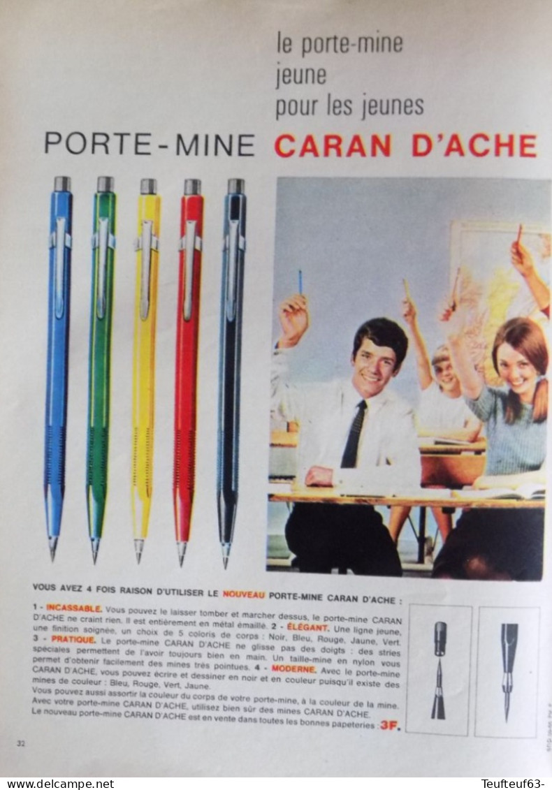 Publicité De Presse ; Les Porte-mines Caran D'Ache - Reclame