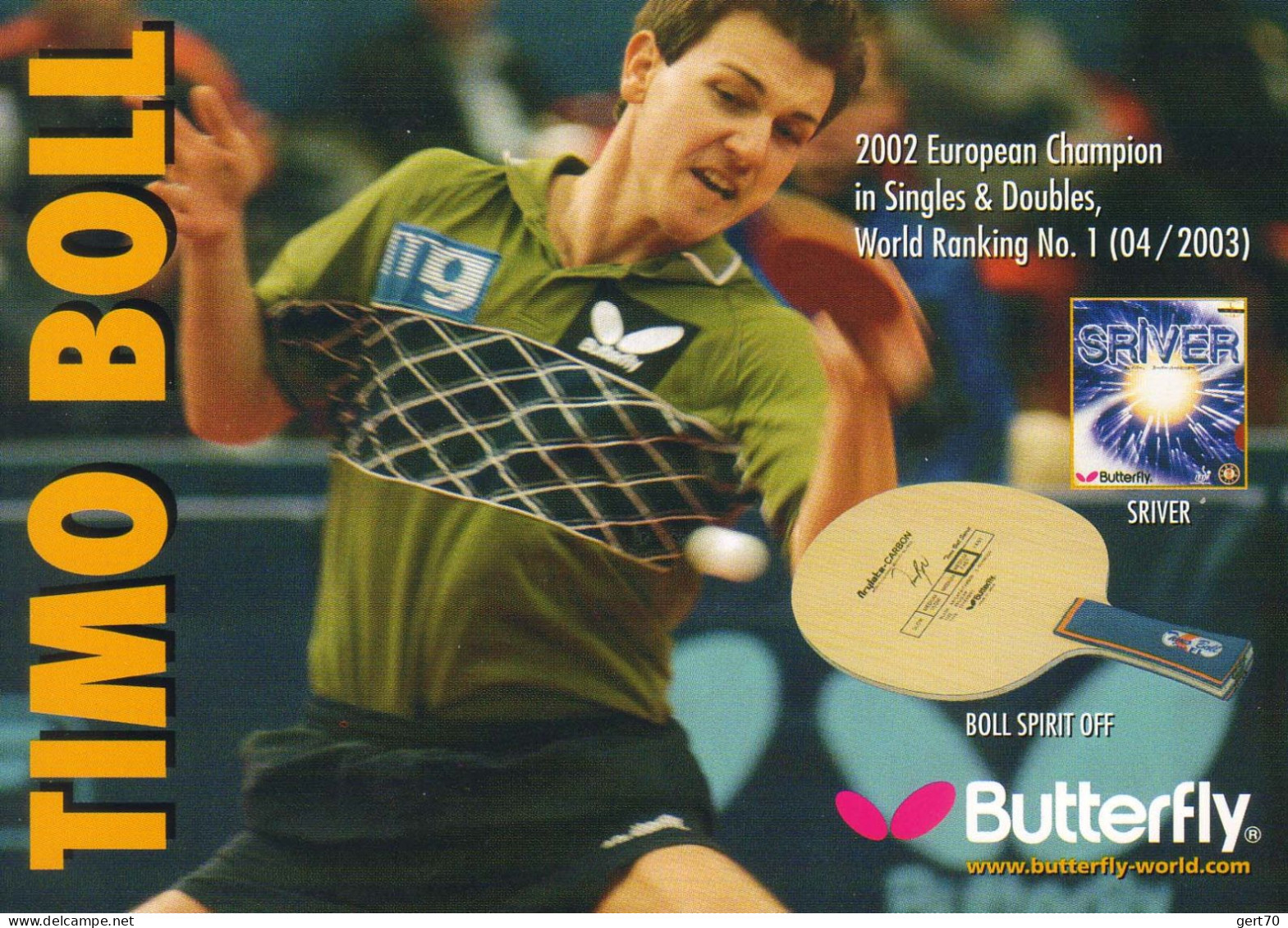 Germany / Allemagne 2003, Timo Boll - Tafeltennis