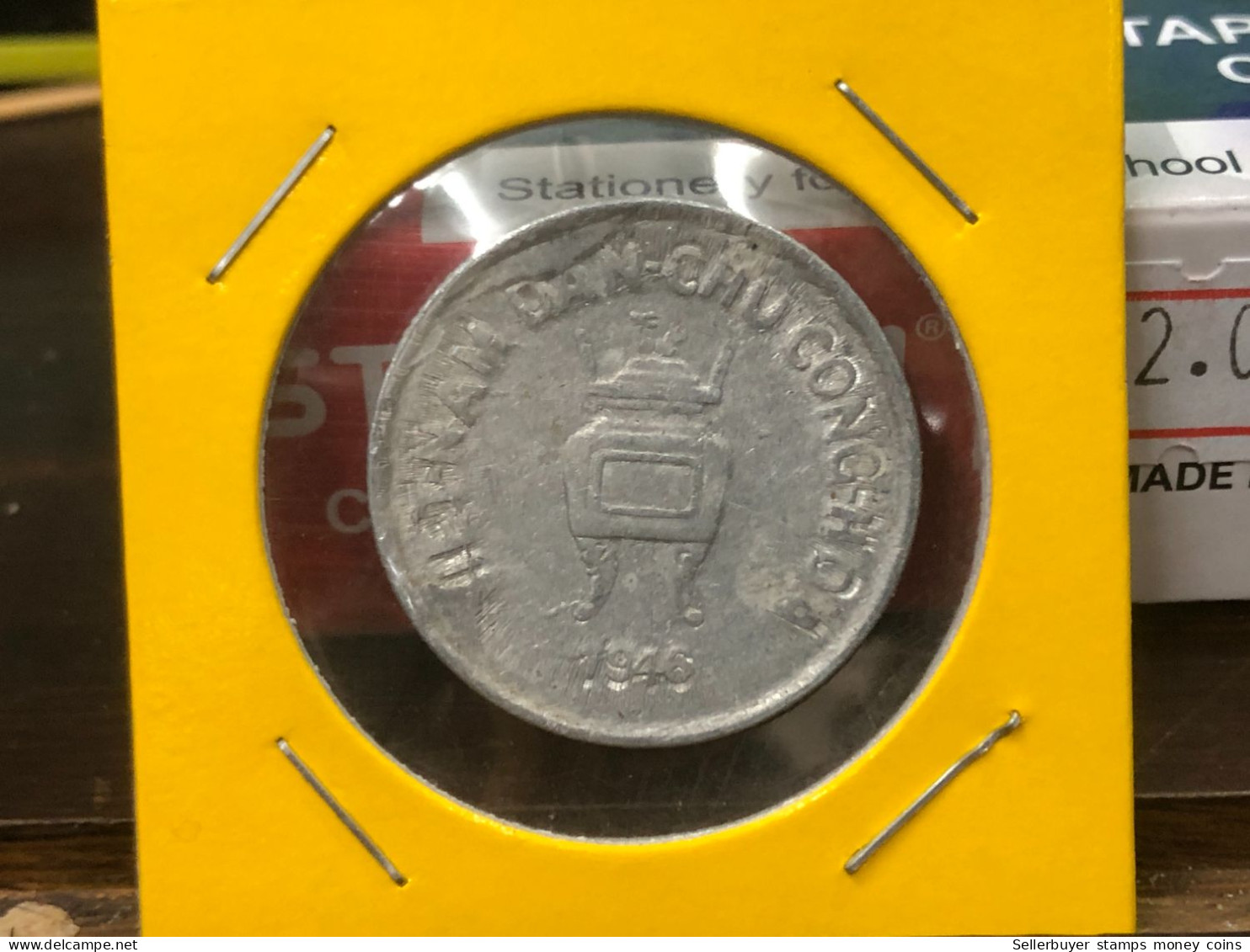 VIET-NAM DAN-CHU CONG-HOA-aluminium-KM#2.1 1946 5 Hao(coins Error Backside Printing 9 Pm)-1 Pcs- Xf No 14 - Vietnam