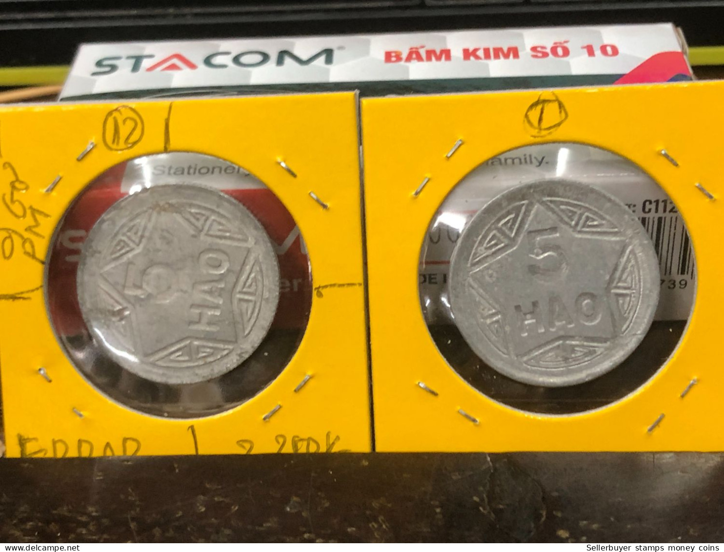 VIET-NAM DAN-CHU CONG-HOA-aluminium-KM#2.1 1946 5 Hao(coins Error Backside Printing 9 Pm)-1 Pcs- Xf No 12 - Viêt-Nam