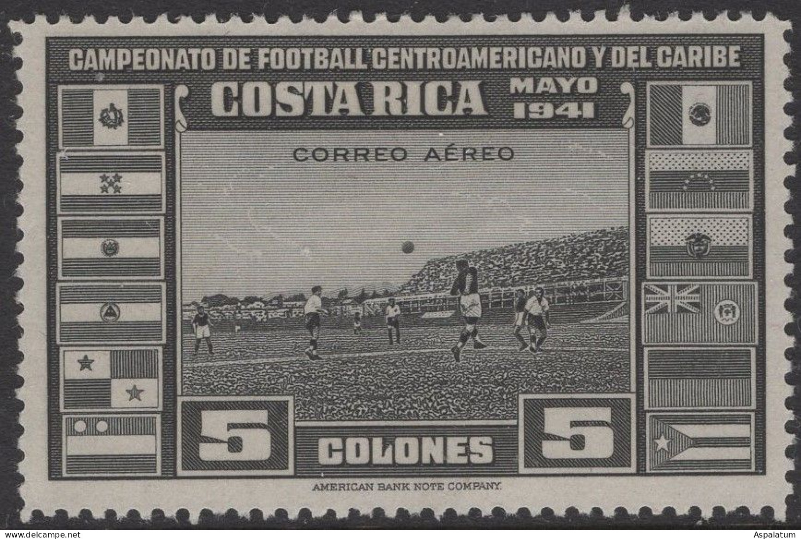 Costa Rica - Airmail - 5 Col - Football Championship - Mi 267 - 1941 - Costa Rica