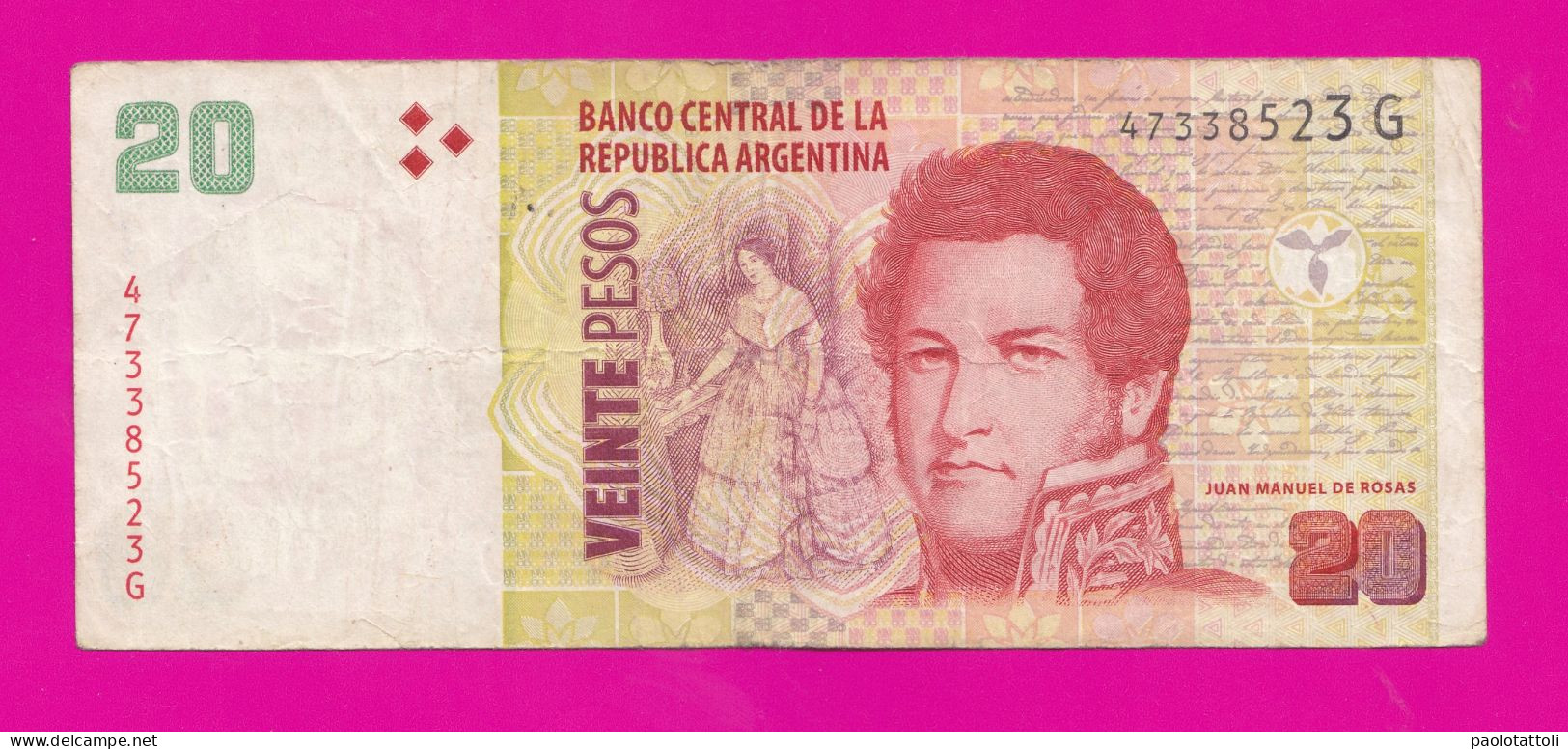 Argentina , 2018- 20 Pesos. Obverse Portrait Of Juan Manuel De Rosas. Reverse Painting Combate De La Vuelta De Obligado. - Argentine