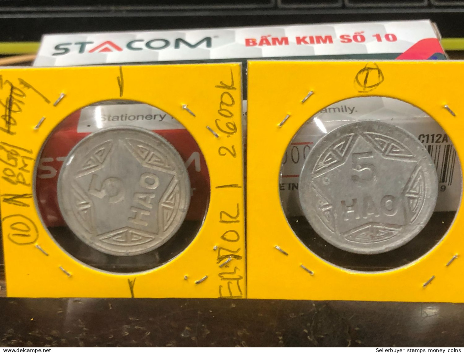 VIET-NAM DAN-CHU CONG-HOA-aluminium-KM#2.1 1946 5 Hao(coins Error Backside Printing 10 Pm)-1 Pcs- Xf No 10 - Vietnam