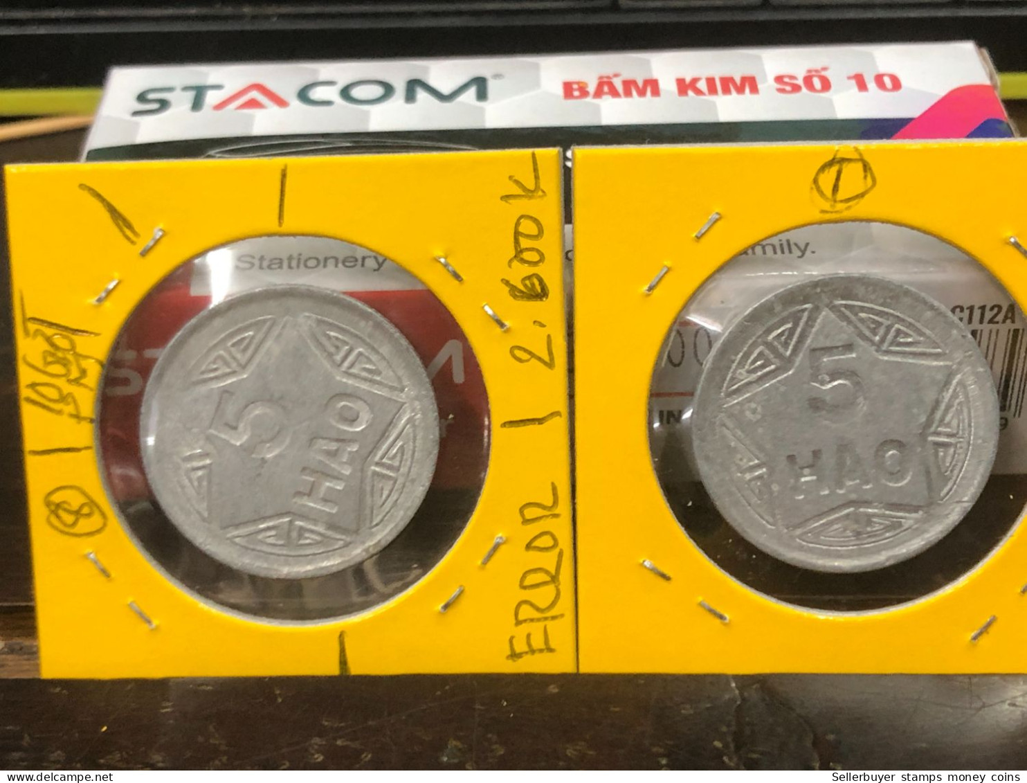 VIET-NAM DAN-CHU CONG-HOA-aluminium-KM#2.1 1946 5 Hao(coins Error Backside Printing 10 Pm)-1 Pcs- Xf No 8 - Viêt-Nam