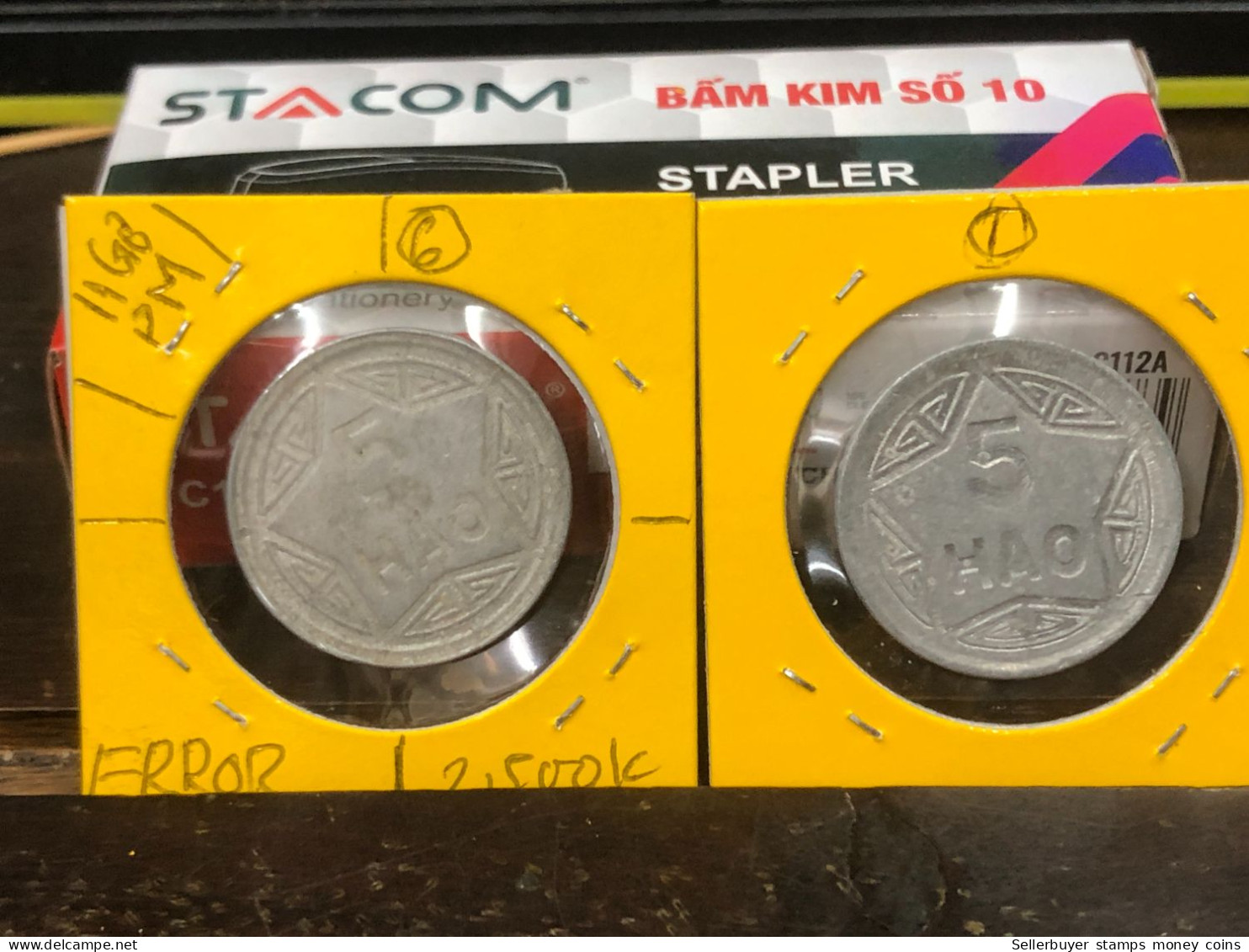 VIET-NAM DAN-CHU CONG-HOA-aluminium-KM#2.1 1946 5 Hao(coins Error Backside Printing 11 Pm)-1 Pcs- Xf No 6 - Viêt-Nam
