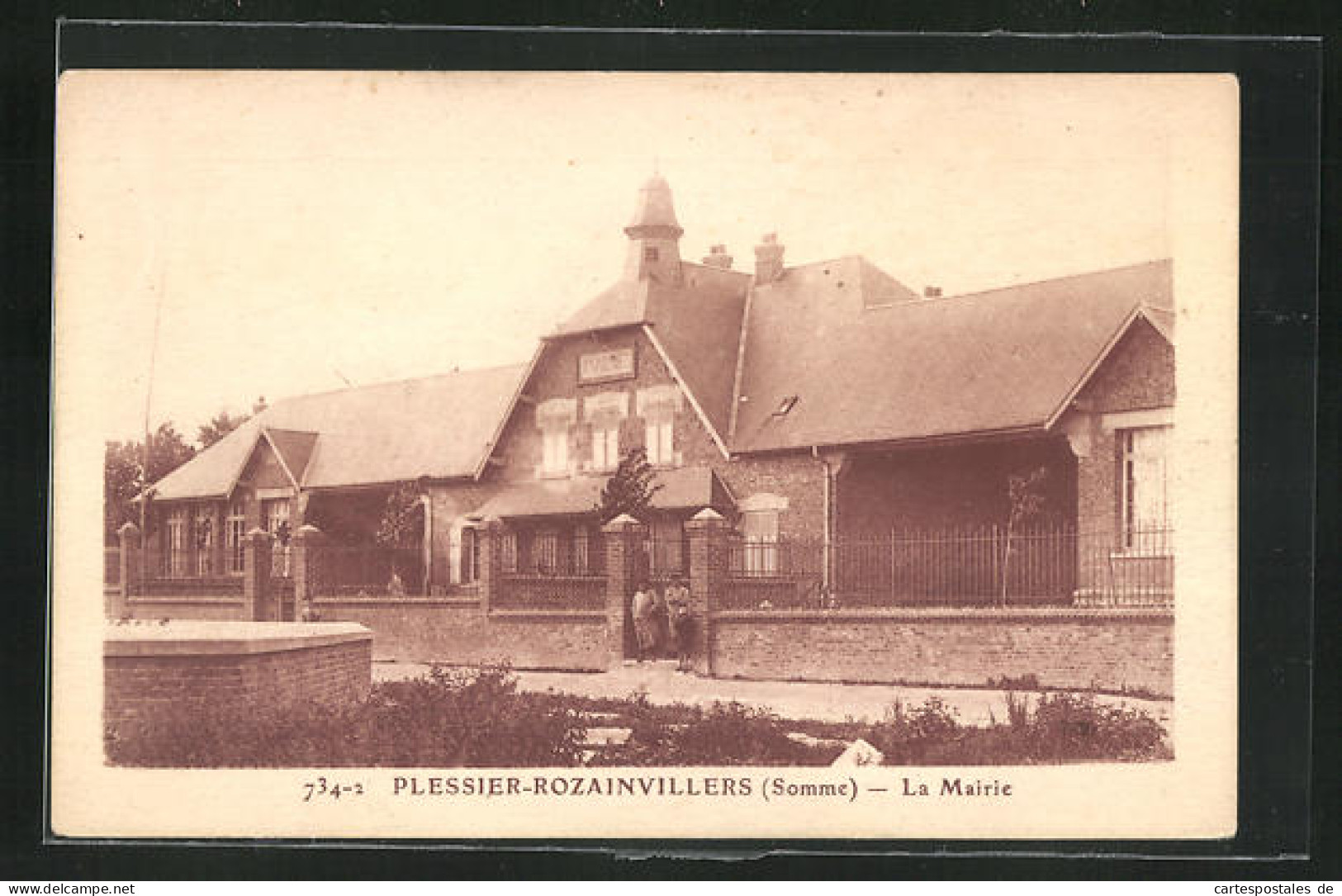 CPA Plessier-Rozainvillers, La Mairie,  Vue De Hôtel De Ville  - Autres & Non Classés