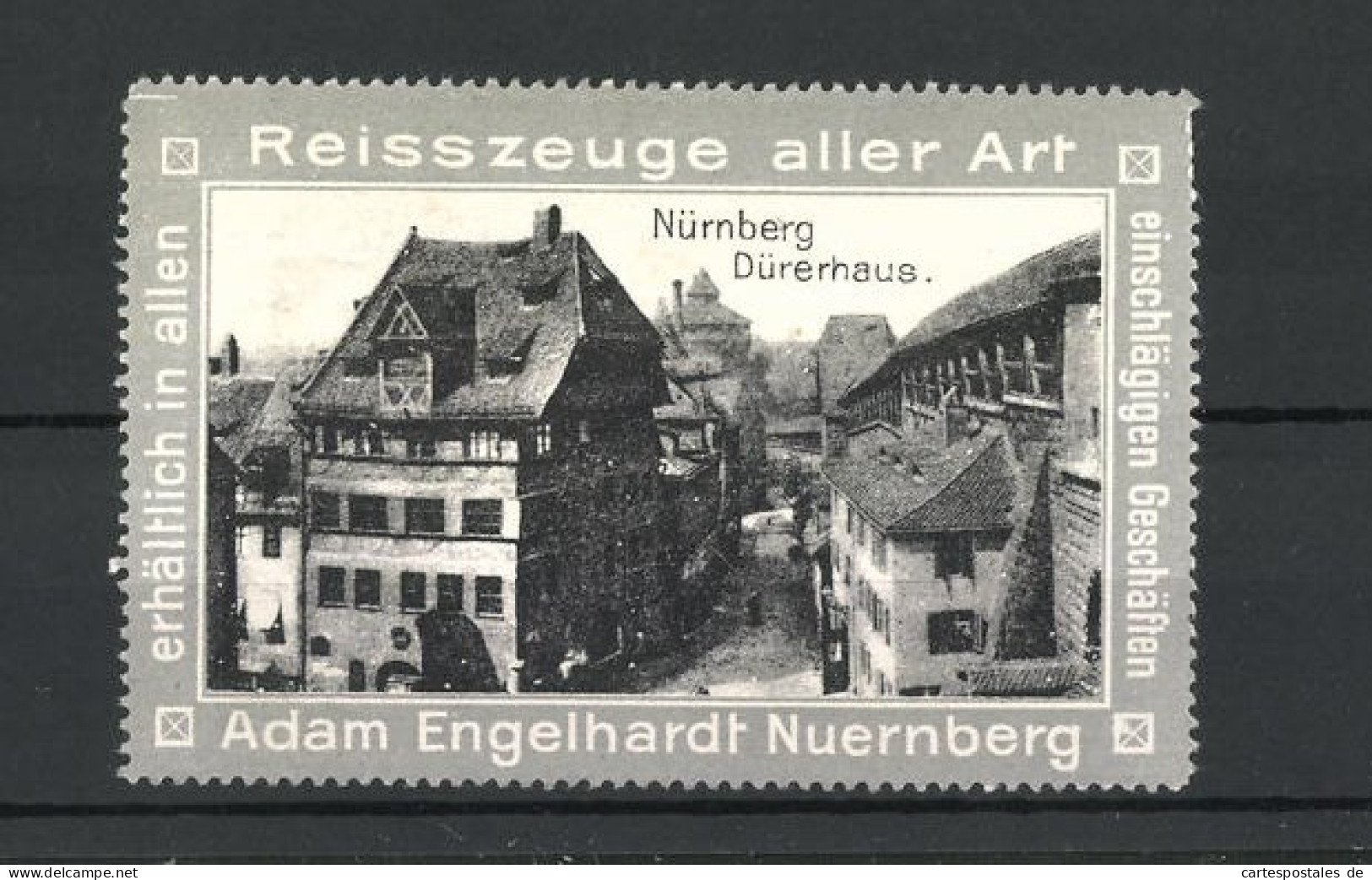 Reklamemarke Nürnberg, Blick Auf Das Dürerhaus  - Erinnophilie