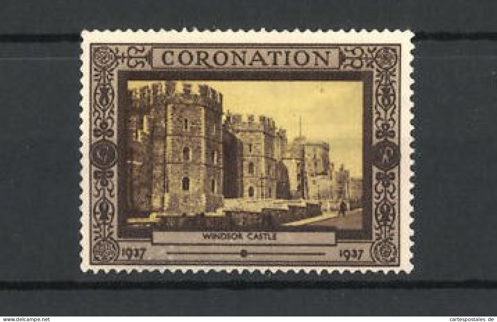 Reklamemarke Windsor, View Of The Windsor Castle, Coronation 1937  - Erinnophilie