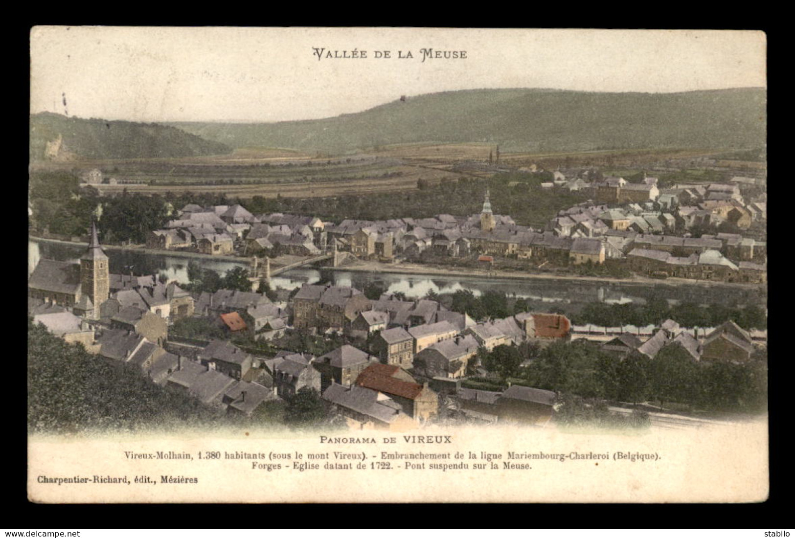 08 - VIREUX - PANORAMA - CARTE COLORISEE - Sonstige & Ohne Zuordnung