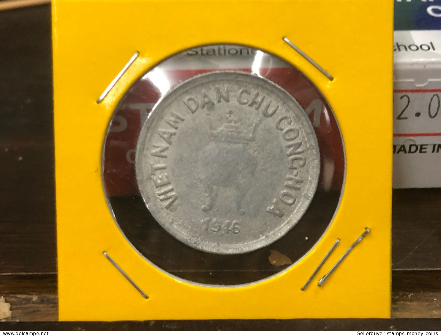 VIET-NAM DAN-CHU CONG-HOA-aluminium-KM#2.1 1946 5 Hao(coins Error Backside Printing 11 Pm)-1 Pcs- Xf No 3 - Vietnam