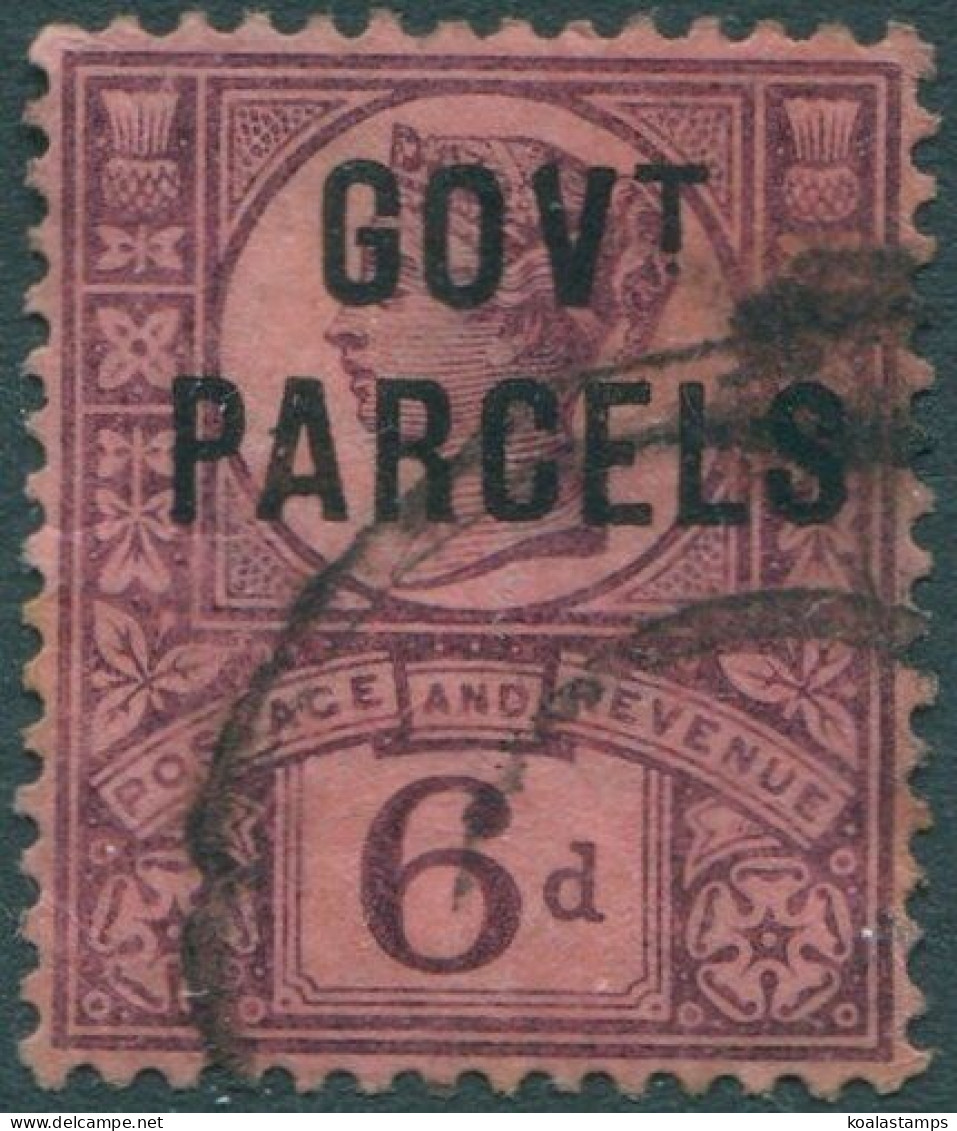 Great Britain Official 1887 SGO66 6d Purple/rose-red QV GOVT PARCELS FU (amd) - Other & Unclassified