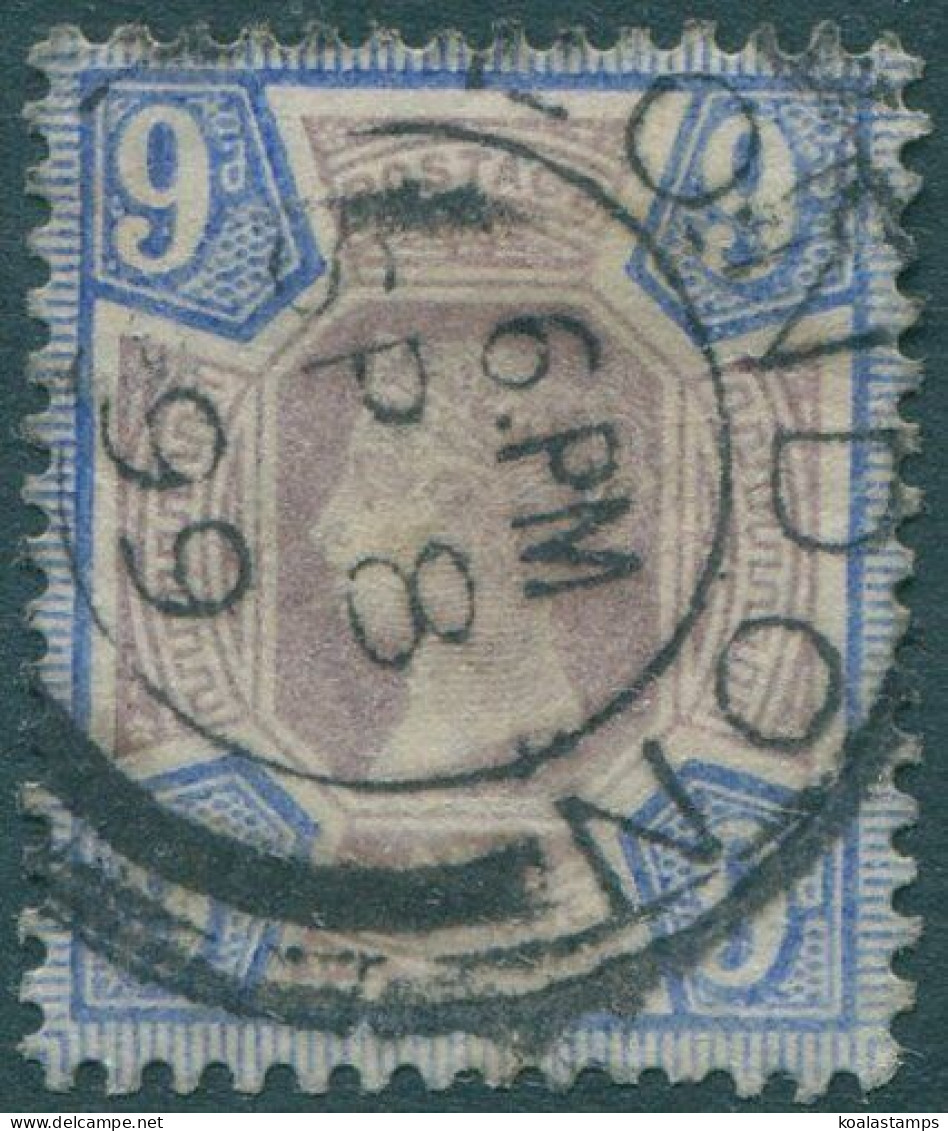 Great Britain 1887 SG209 9d Dull Purple And Blue QV #3 FU (amd) - Sonstige & Ohne Zuordnung