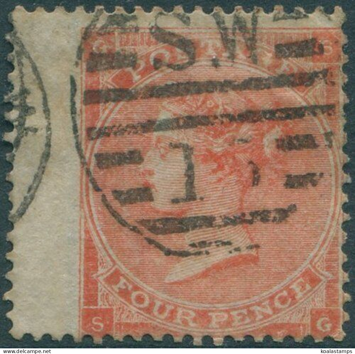 Great Britain 1862 SG80 4d Pale Red QV GSSG FU (amd) - Other & Unclassified