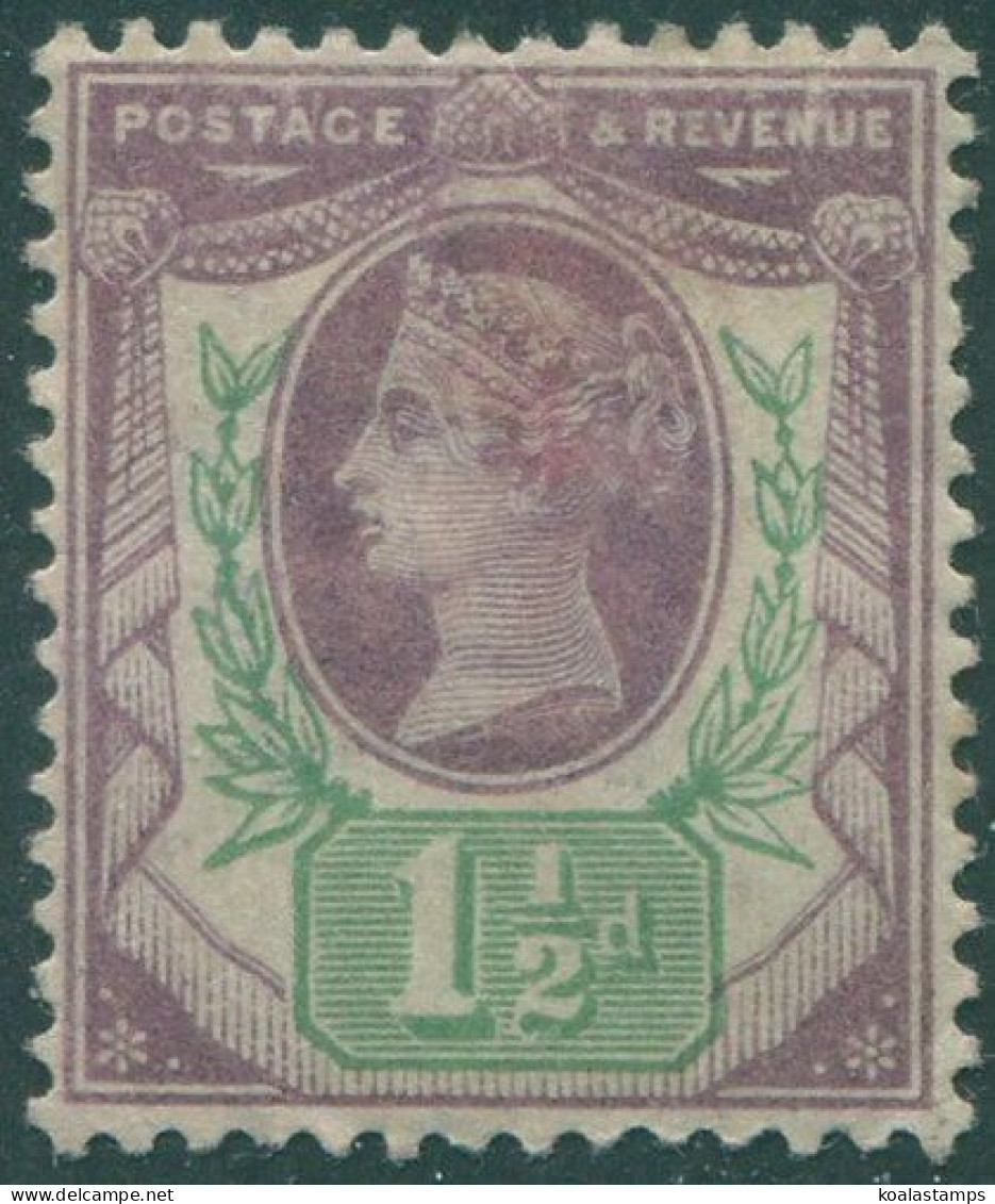 Great Britain 1887 SG198 1½d Dull Purple And Pale Green QV MLH (amd) - Autres & Non Classés
