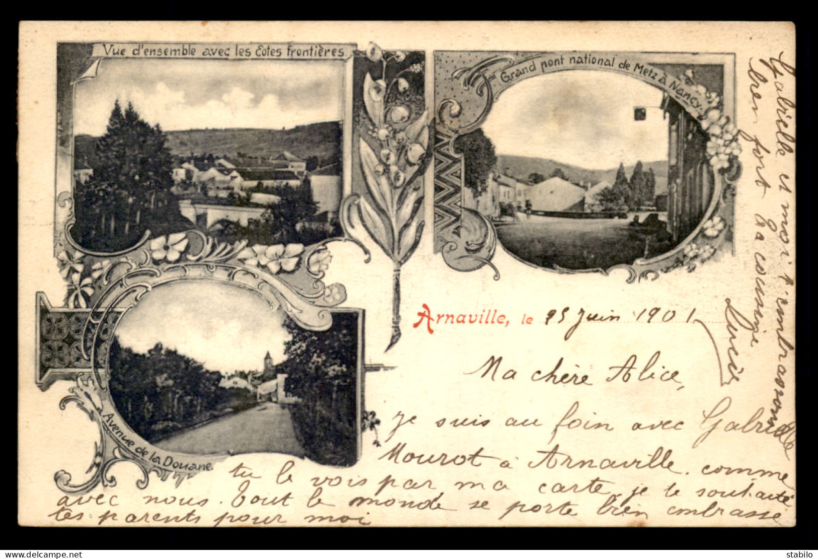 54 - ARNAVILLE - CARTE GRUSS 3 VUES - Autres & Non Classés