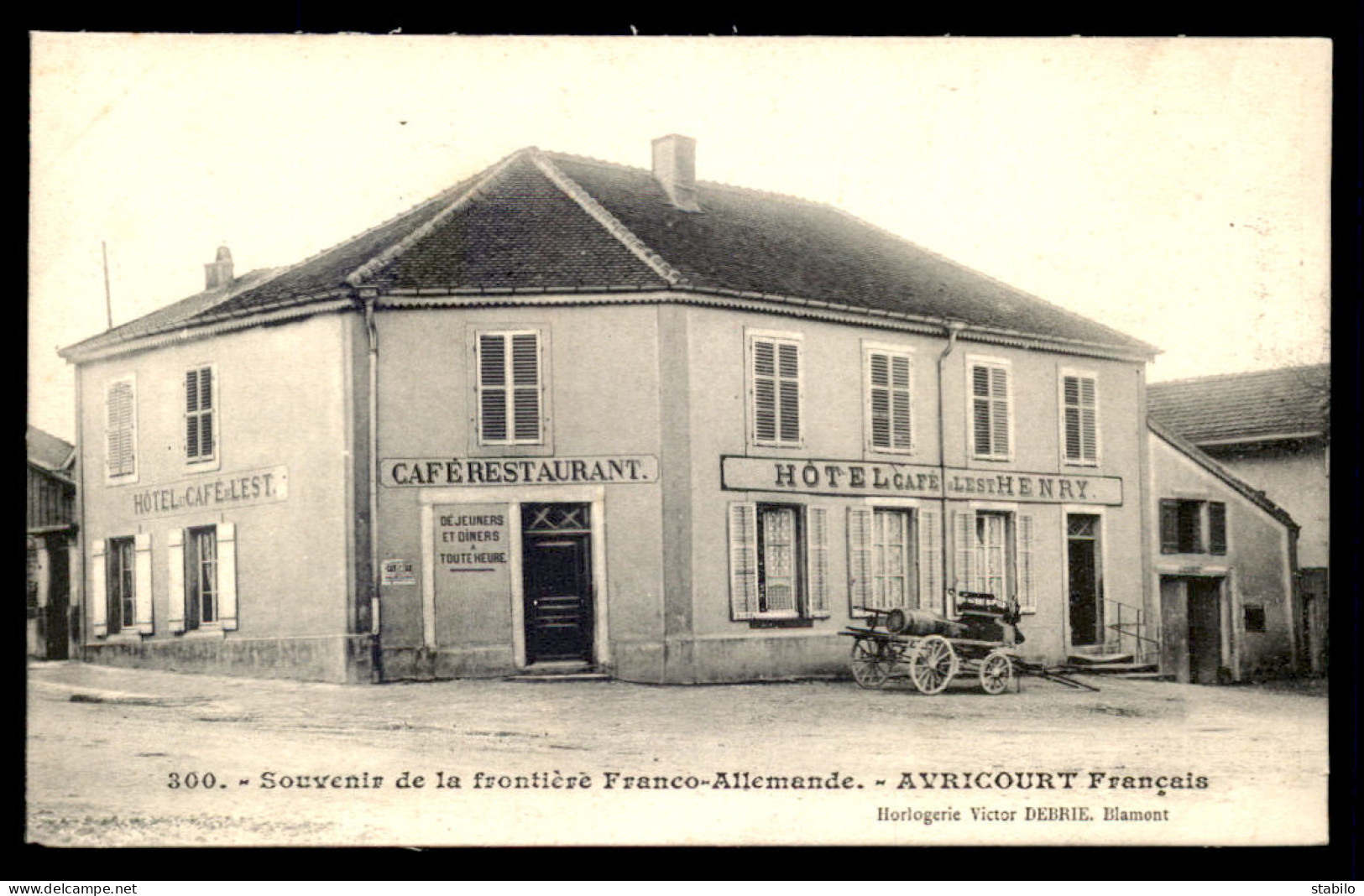 54 - AVRICOURT - CAFE-HOTEL DE L'EST HENRY  - Autres & Non Classés