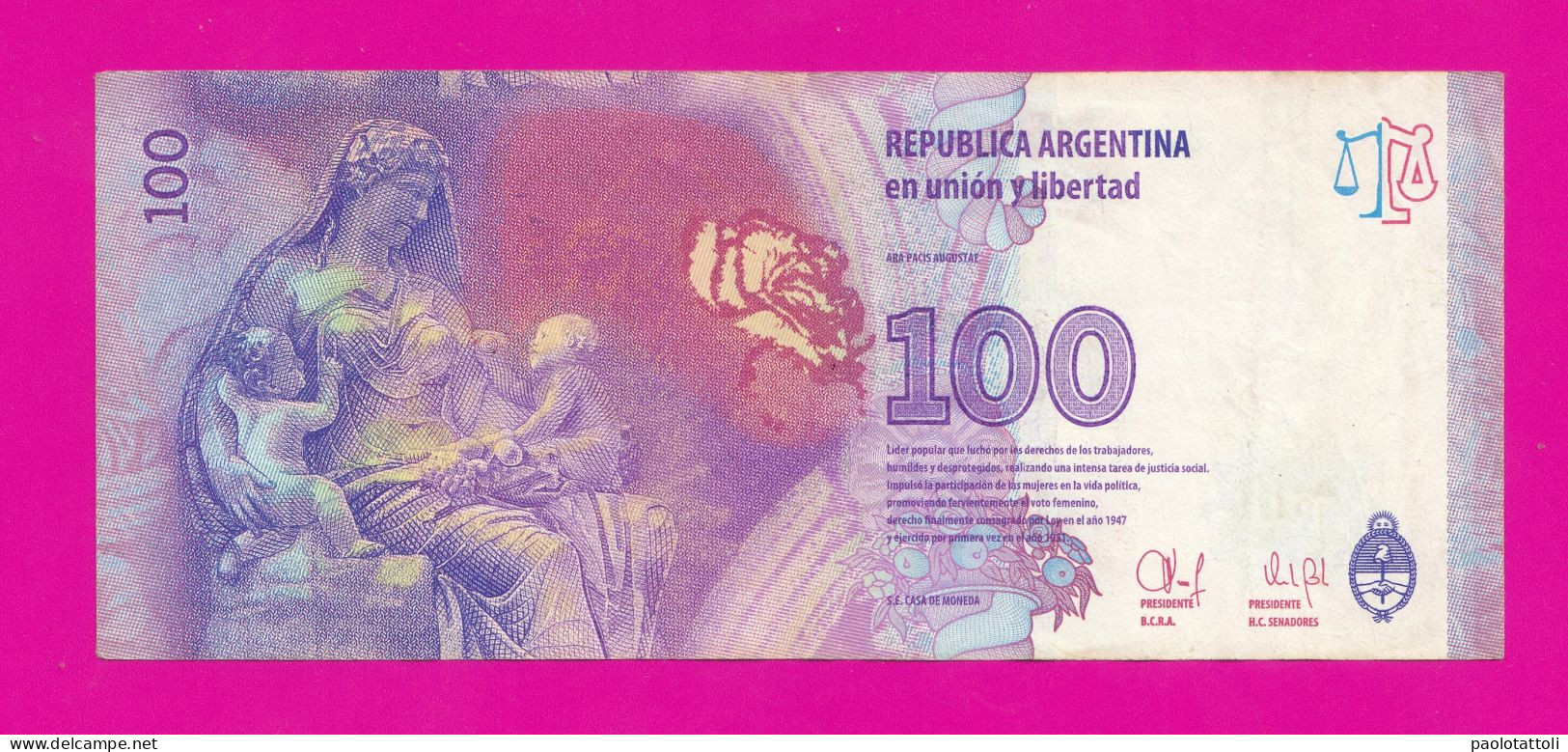 Argentina ,2014-2015 - 1000 Pesos. Suffix J. 60th Anniversary Of Death. Obverse Maria Eva Duarte De Peron. - Argentinië