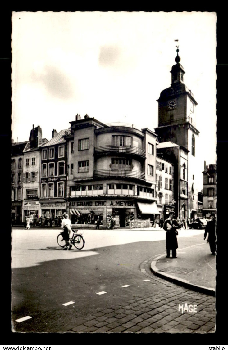 57 - THIONVILLE - PLACE DU MARCHE - LE BEFFROI - VELOSOLEX - JUDAISME MAGASIN MEYER - Thionville