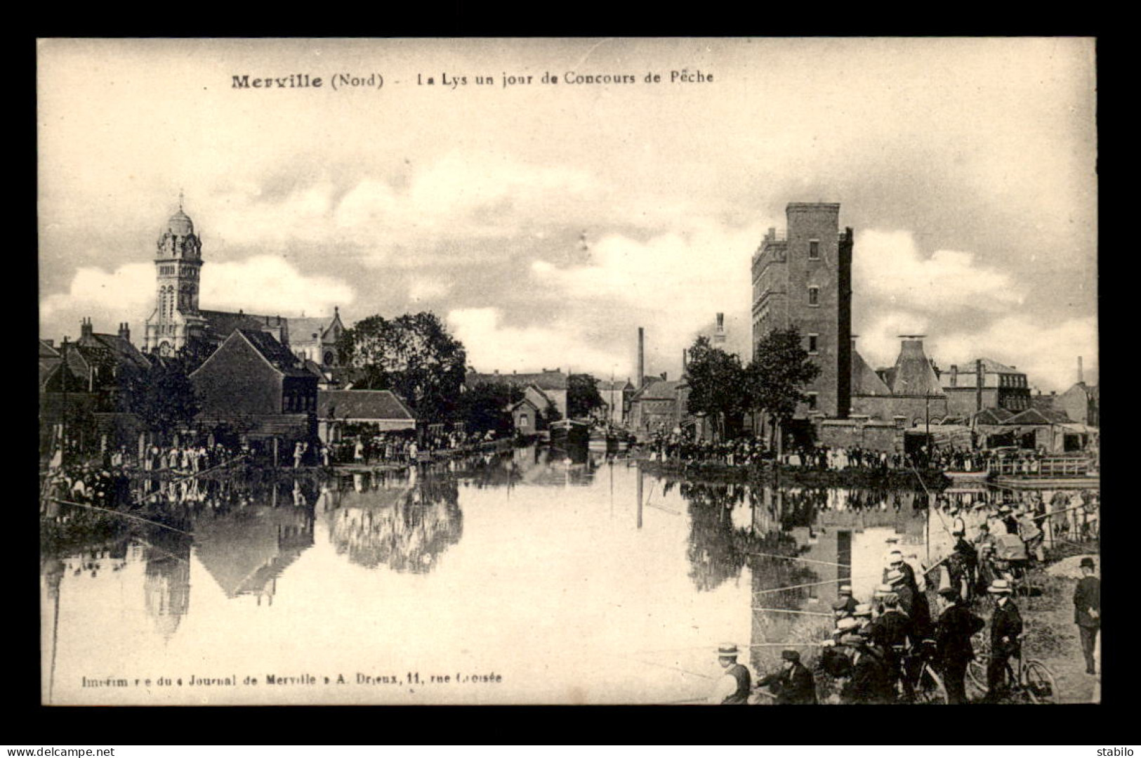 59 - MERVILLE - CONCOURS DE PECHE A LA LIGNE DANS LA LYS - Merville