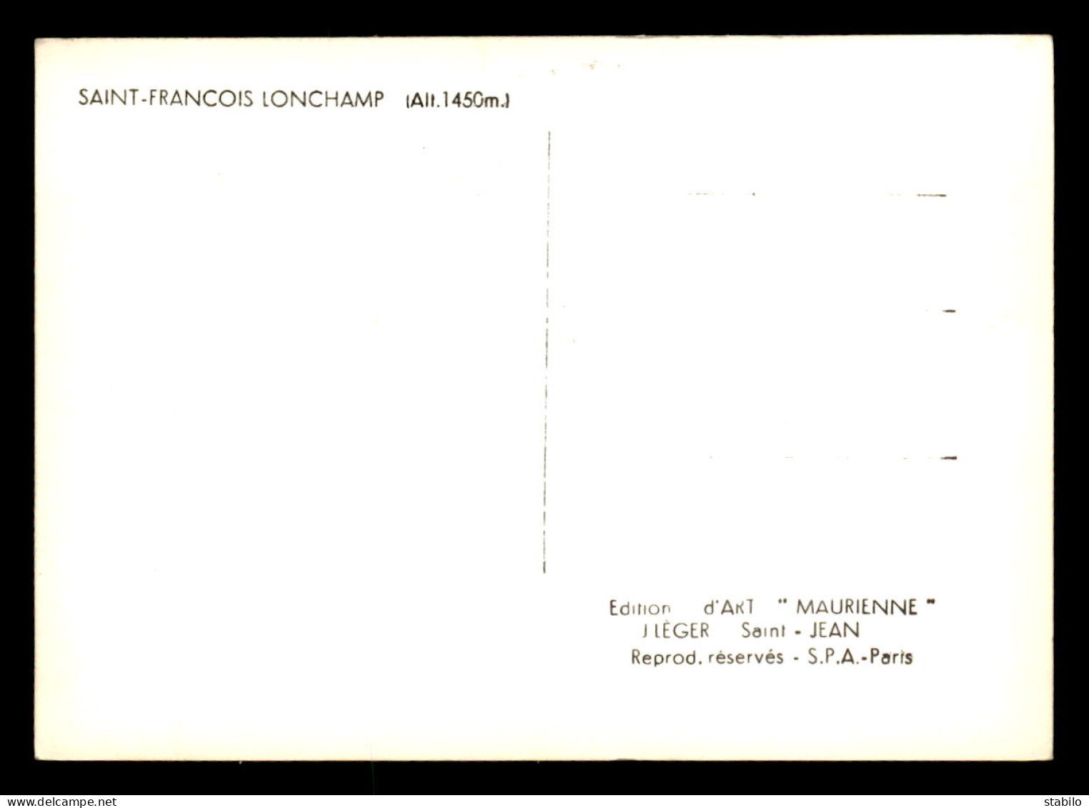 73 - ST-FRANCOIS-LONGCHAMP - Sonstige & Ohne Zuordnung