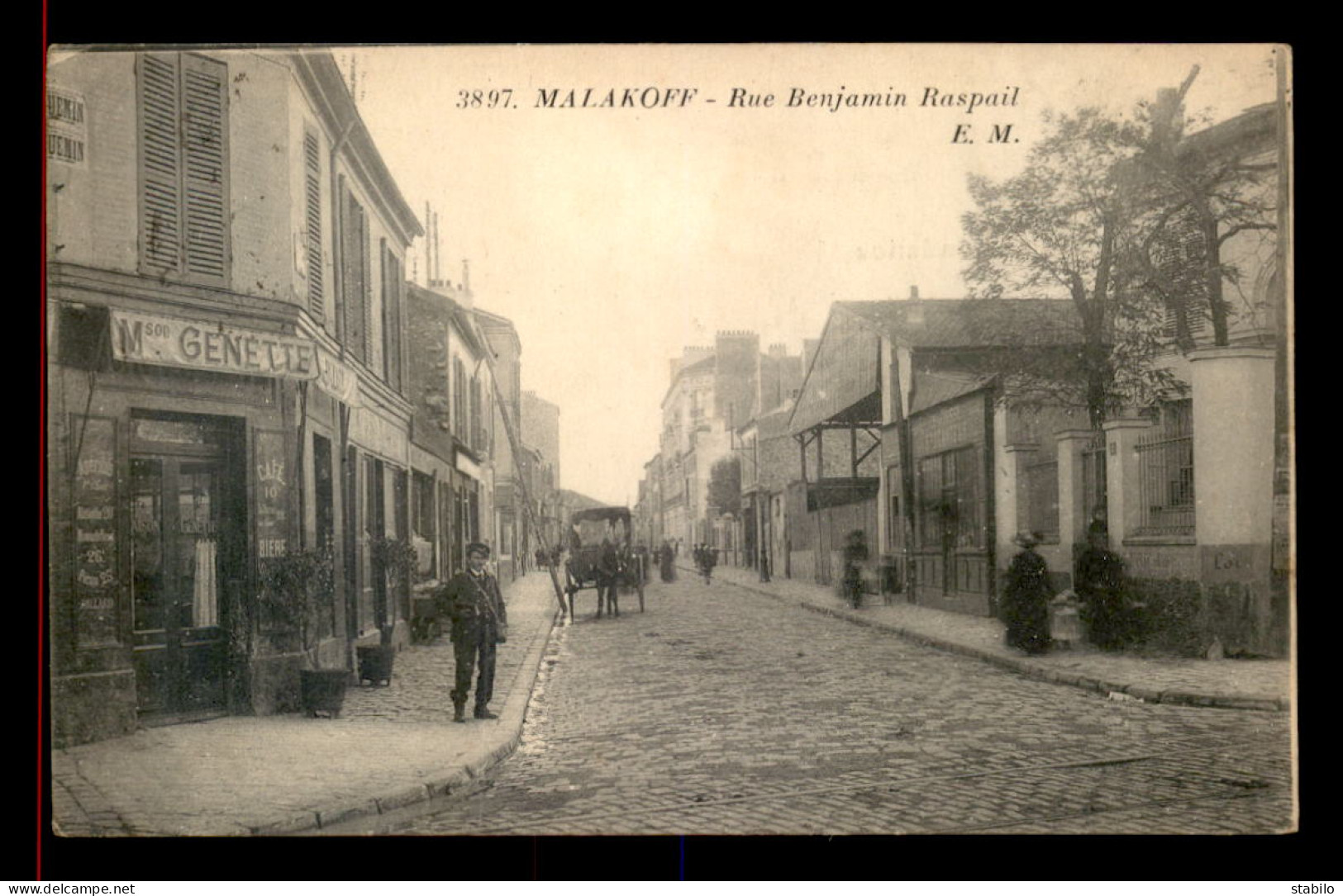 92 - MALAKOFF - RUE BENJAMIN RASPAIL - CAFE GENETTE - Malakoff