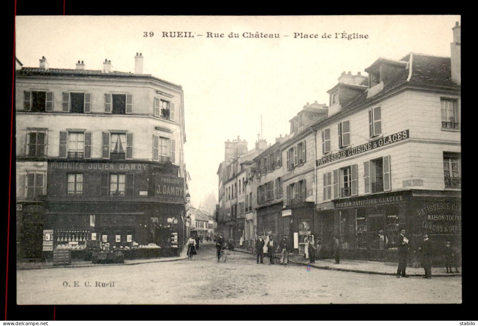 92 - RUEIL - RUE DU CHATEAU - PLACE DE L'EGLISE - PATISSERIE TOUTAN - Rueil Malmaison